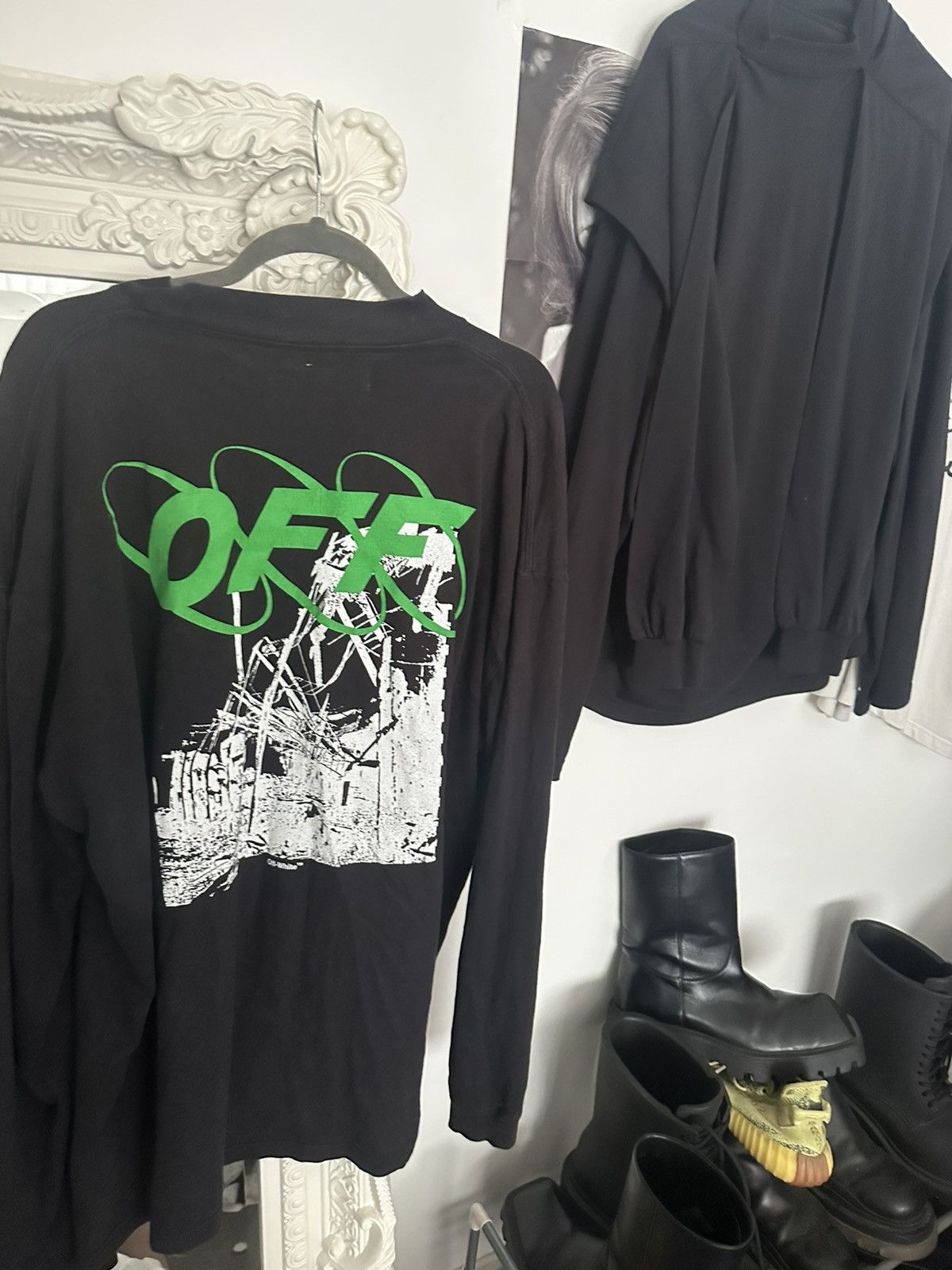 Off-White OFFWHITE FW2019 INDUSTRIAL PRINTED/RUINED FACTORY SWEATER Size US L / EU 52-54 / 3 - 4 Thumbnail
