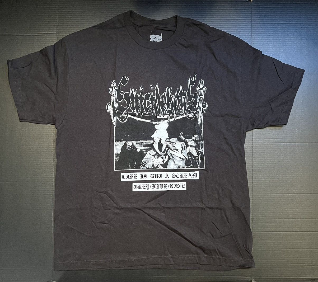 G59 Records $uicideboy$ $B G59 But A Stream T-Shirt - Black MD Size US M / EU 48-50 / 2 - 1 Thumbnail