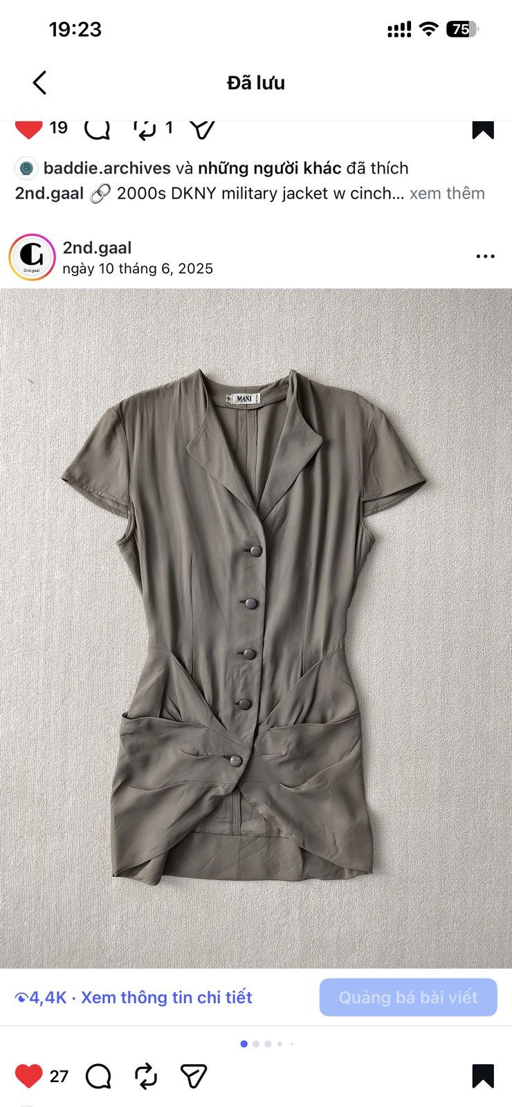 Giorgio Armani 80s Mani by Giorgio Armani longline pleated-waist blazer Size S / US 4 / IT 40 - 5 Thumbnail