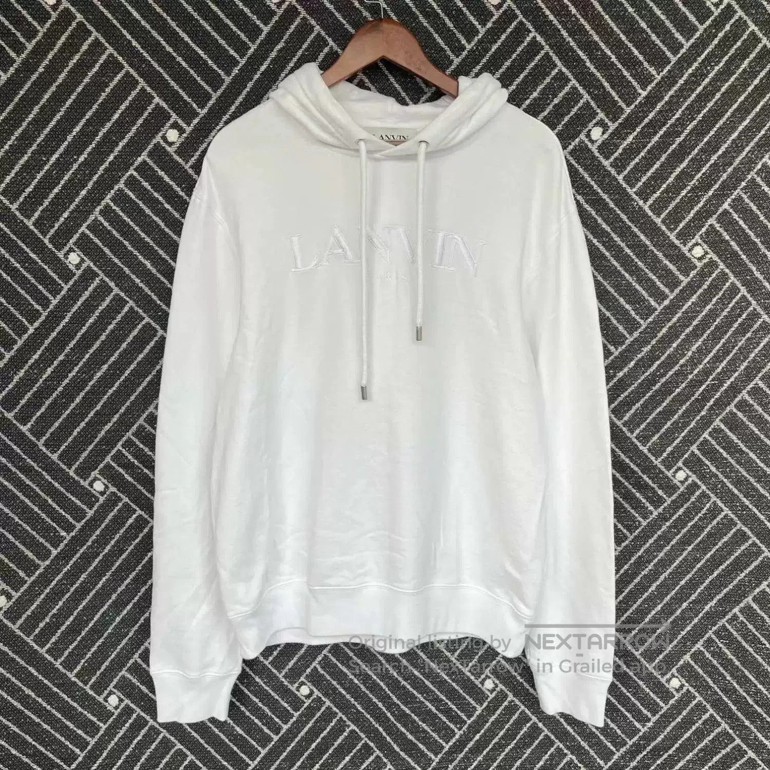 Lanvin white embroidered logo hoodie from lanvin. Size US XL / EU 56 / 4 - 1 Thumbnail