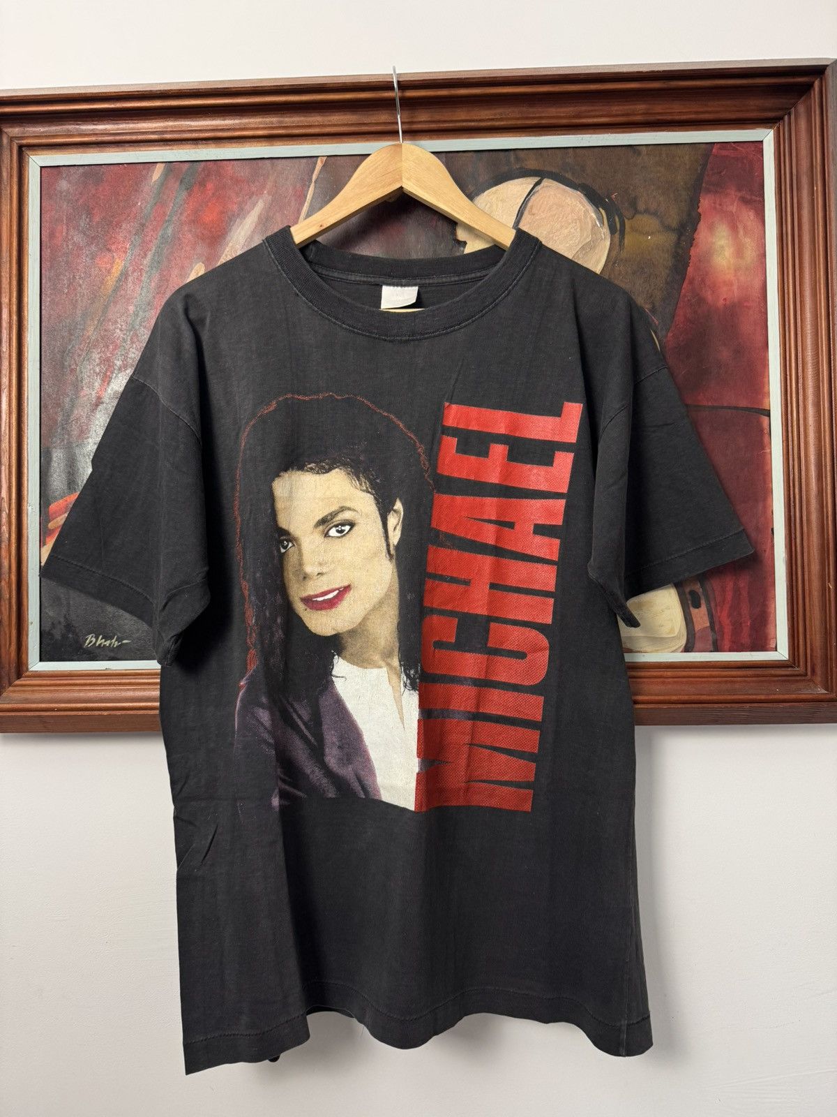 Vintage 90s Band Tee Michael Jackson King Of Pop Rap Print