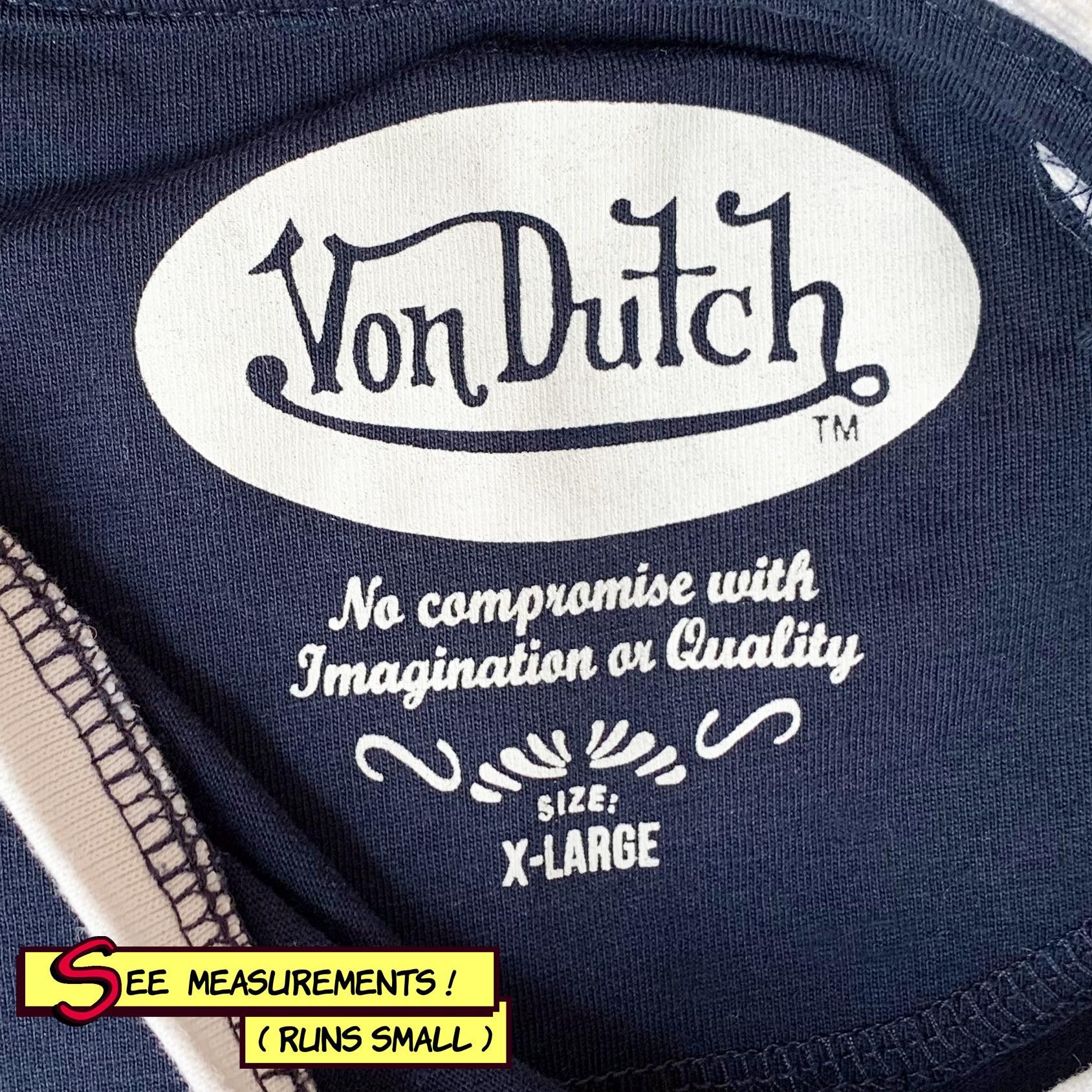 Von Dutch Vintage 2000s VON DUTCH t shirt Y2K Tee Navy White Small Size US S / EU 44-46 / 1 - 5 Thumbnail
