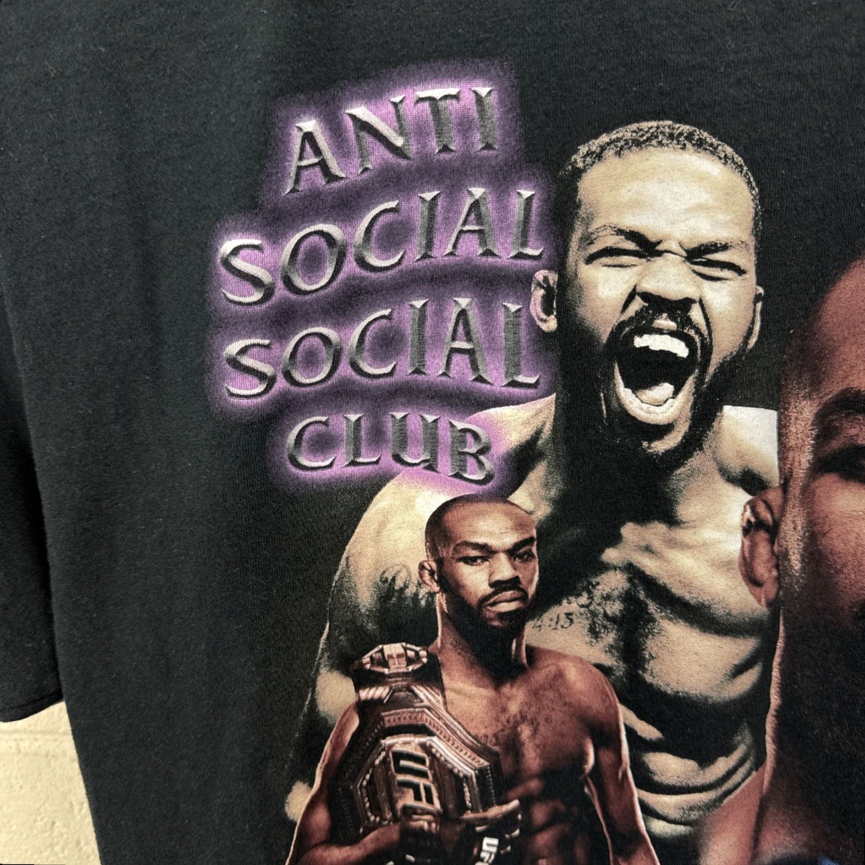 Anti Social Social Club Jon Bones Jones Shirt Men XL Black Anti Social Social Club UFC MMA Double Sided Size US XL / EU 56 / 4 - 7 Thumbnail