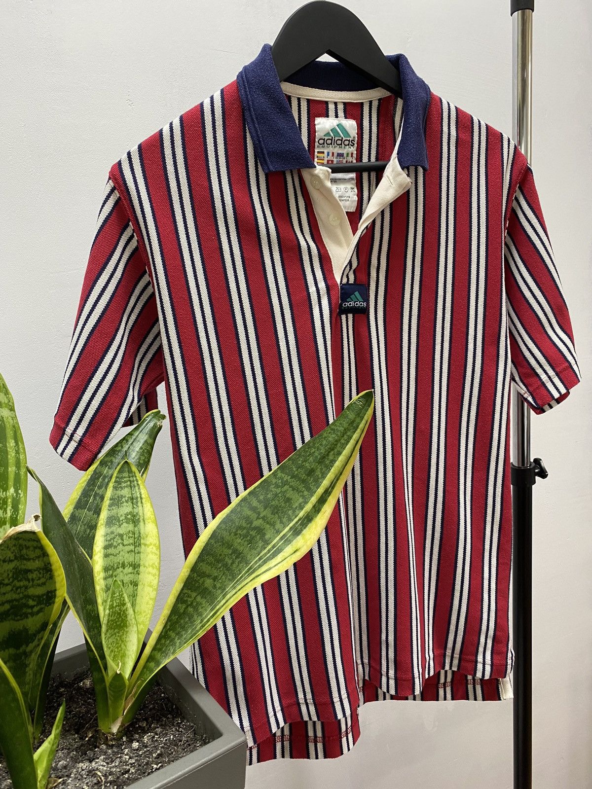 Adidas × Vintage Adidas Equipment EQT vintage striped t-shirt tee Size US S / EU 44-46 / 1 - 14 Thumbnail