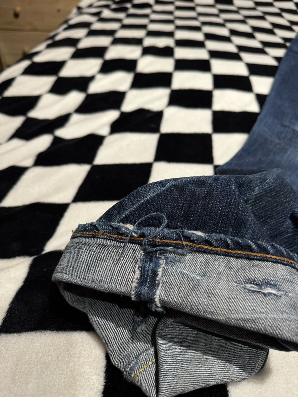 Prps RARE $638 SELVEDGE JAPAN DISTRESSED JEANS DENIM Size US 33 - 3 Thumbnail
