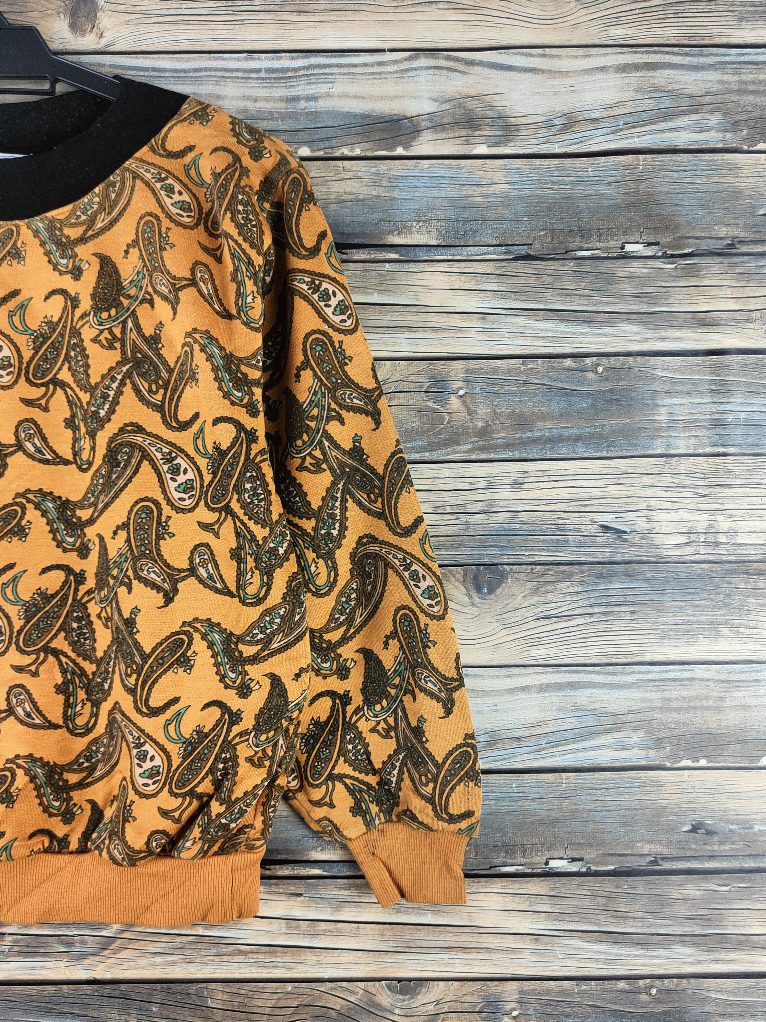 Japanese Brand Vintage Full Print Life is Art Mustard Sweatshirts Size M / US 6-8 / IT 42-44 - 6 Thumbnail