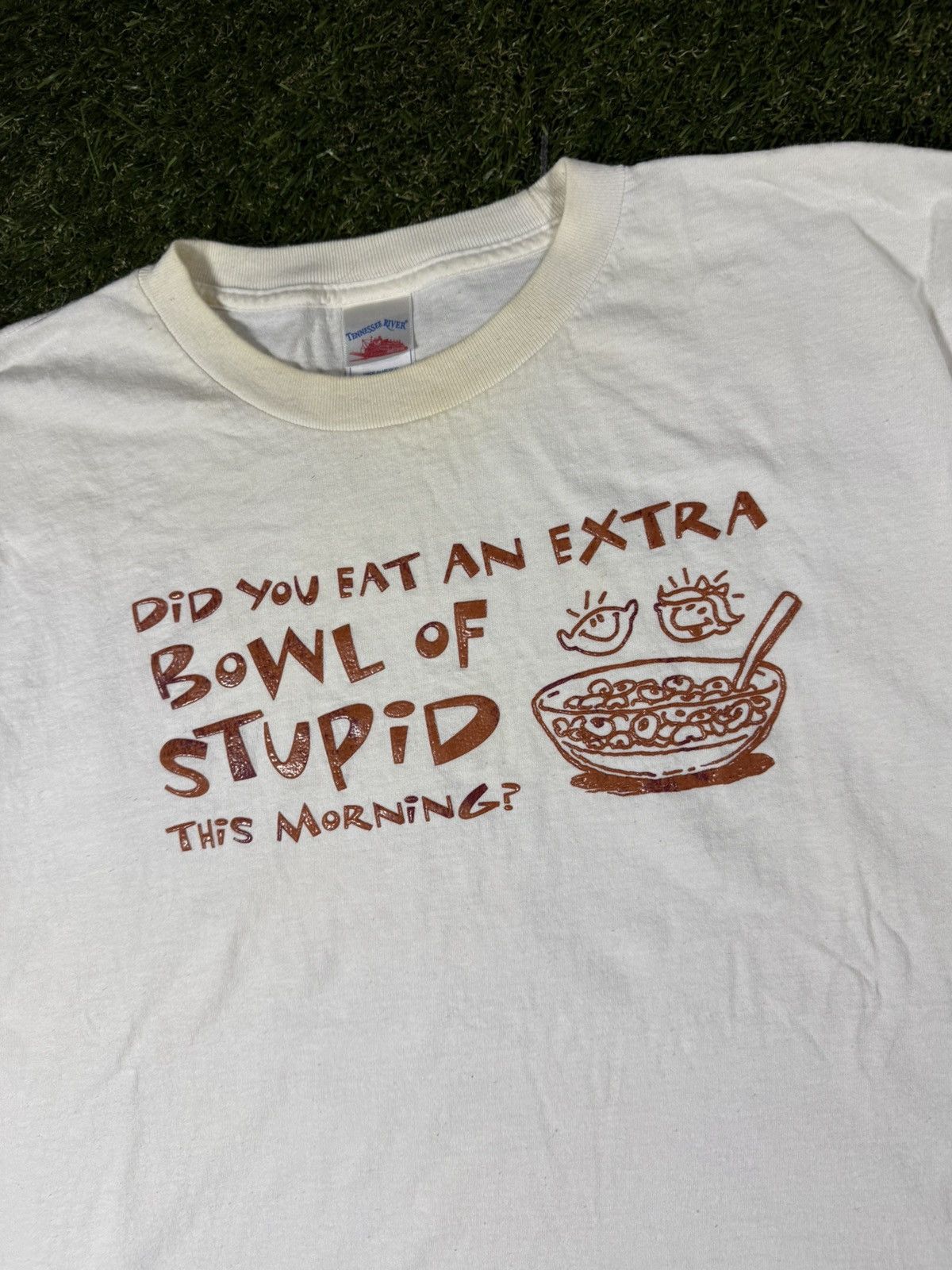 Vintage Vintage Y2k Boxy Bowl of Stupid Comedy Funny Obscure Tee Size US XXL / EU 58 / 5 - 2 Thumbnail