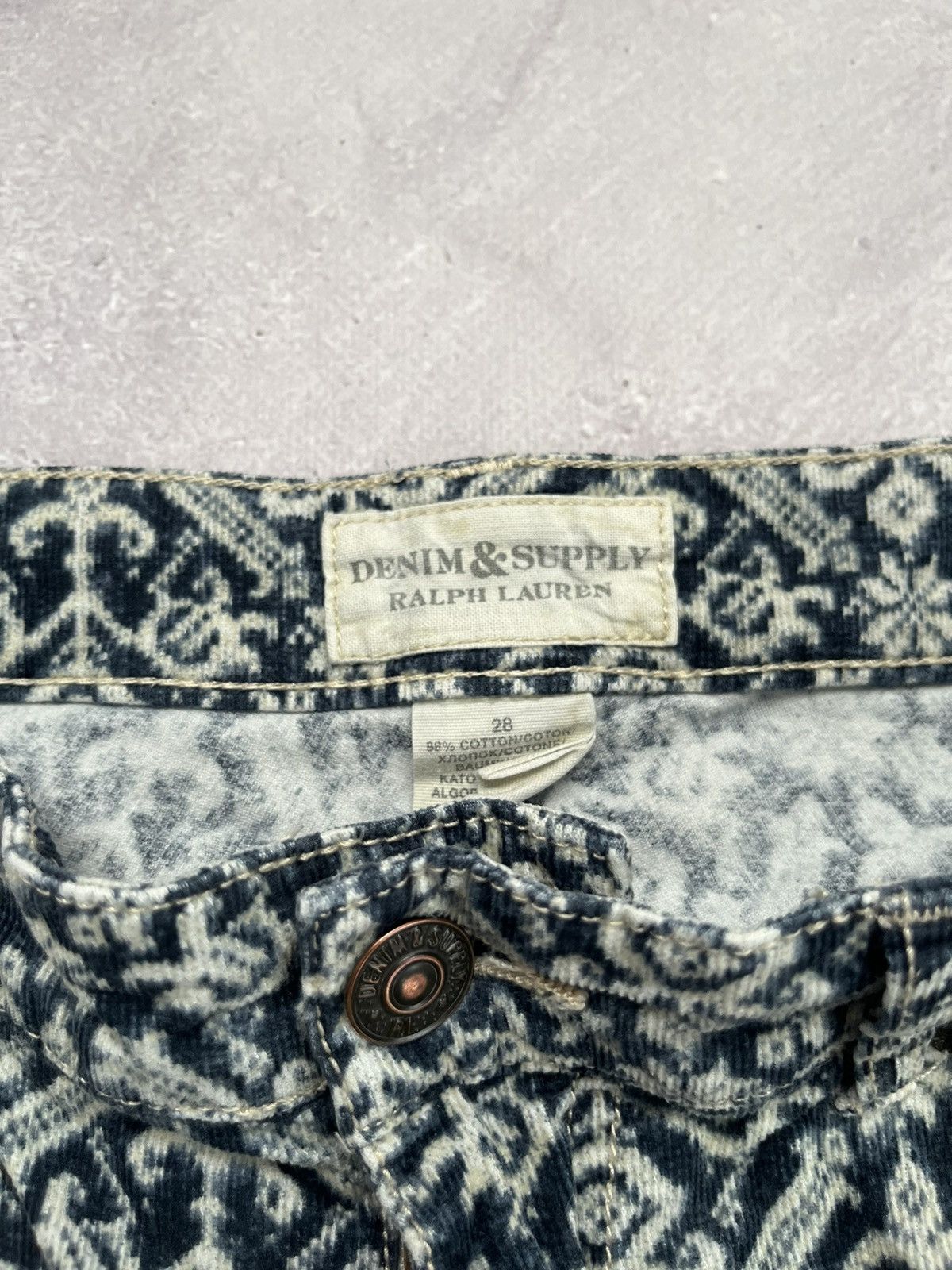 Ralph Lauren Denim & Supply Ralph Lauren Aztec Graphics Corduroy Pants Size 28" / US 6 / IT 42 - 11 Thumbnail