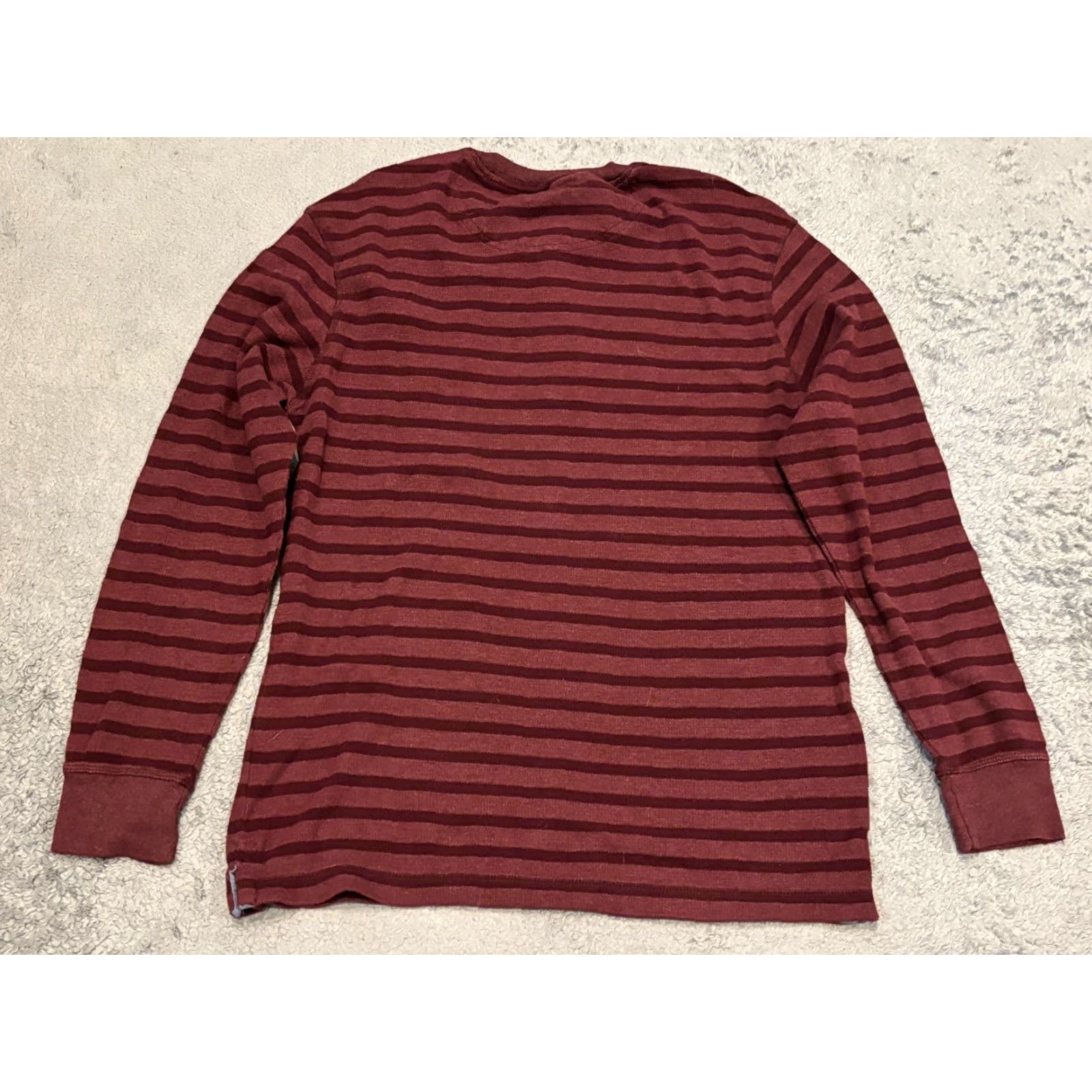 Vintage US Polo Assn Thermal Henley Shirt Mens Small Maroon Striped Pullover Stretch Size US S / EU 44-46 / 1 - 5 Thumbnail