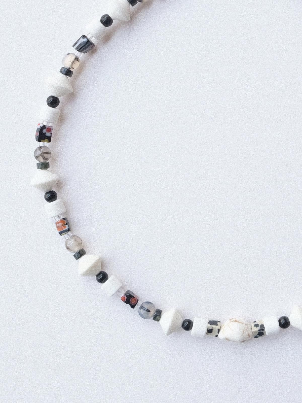 Handmade Handmade Holiday Vibe Dalmation Stone Beaded Necklace 16.1in Size ONE SIZE - 2 Thumbnail