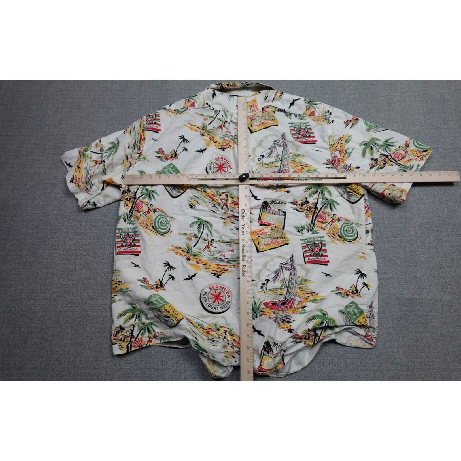 Vintage VINTAGE Angelica Shirt Mens 3XL White Hawaiian Tool Worker All Over Print Loose Size US XXL / EU 58 / 5 - 6 Thumbnail