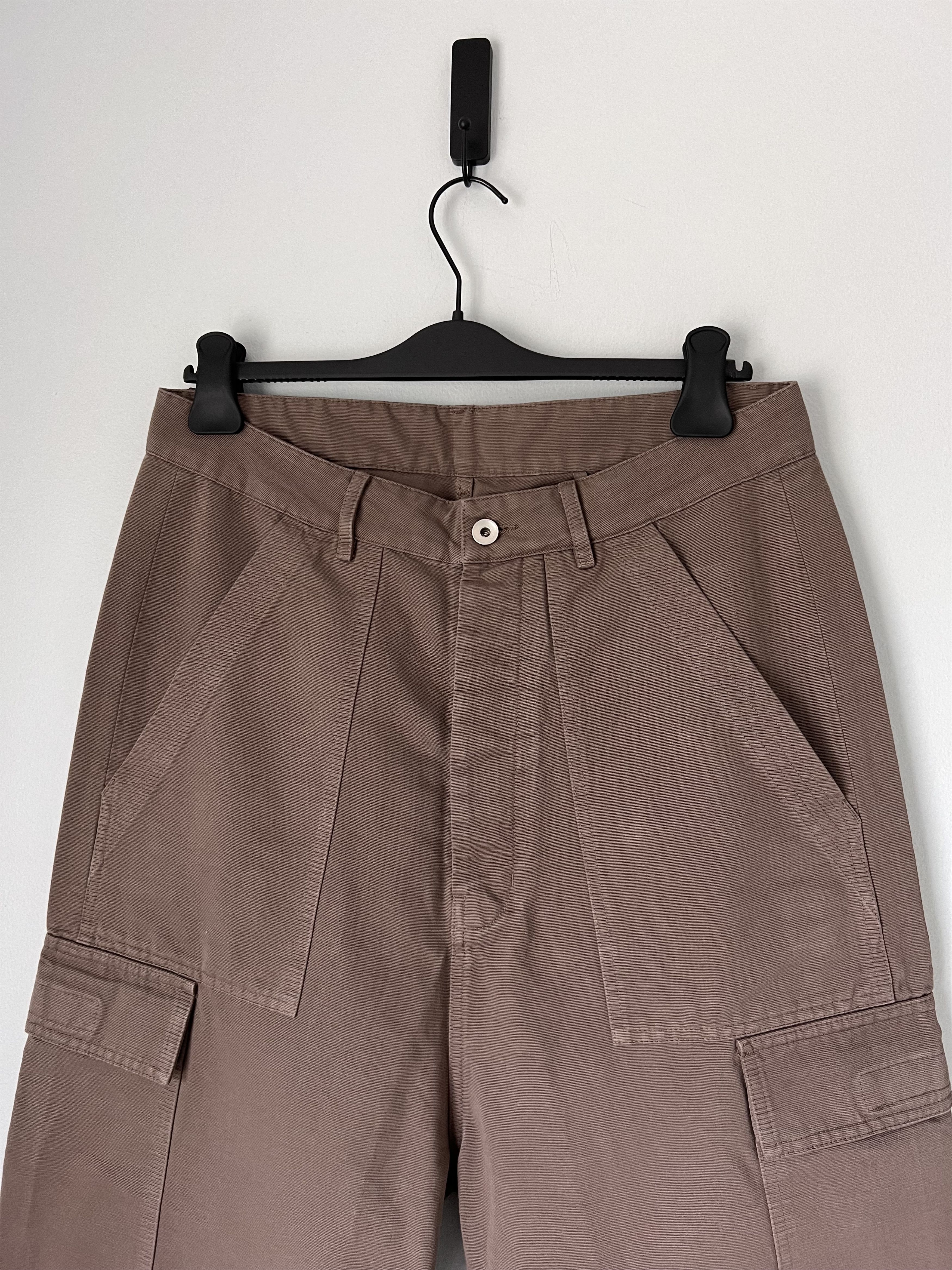 Rick Owens Drkshdw Rick Owens DRKSHDW Cargo Trousers in Dust Brown Size US 32 / EU 48 - 2 Thumbnail