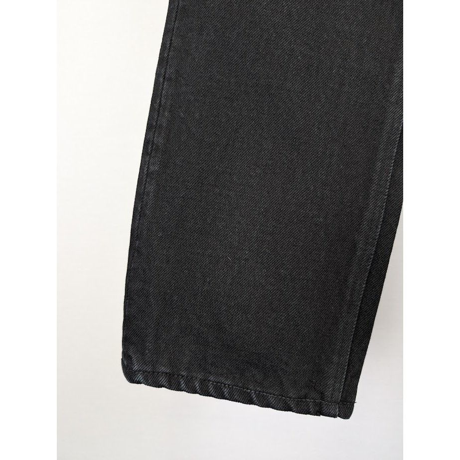 Balenciaga o1rshd1 Japanese Heavy Denim Pants in Pitch Black Size US 31 - 5 Thumbnail