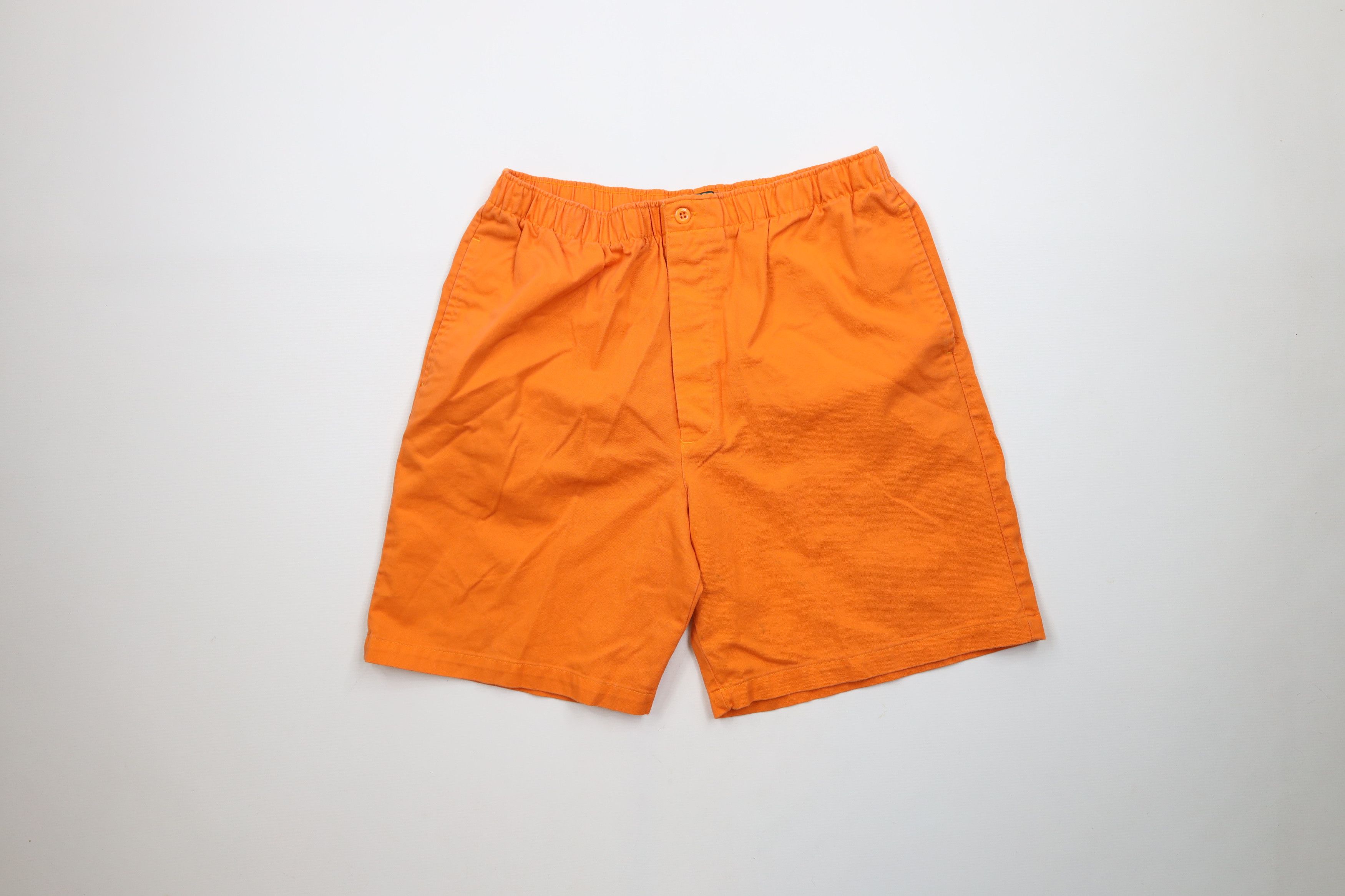 J.Crew × Vintage Vintage 90s J Crew Cotton Above Knee Shorts Orange USA Size US 34 / EU 50 - 1 Thumbnail