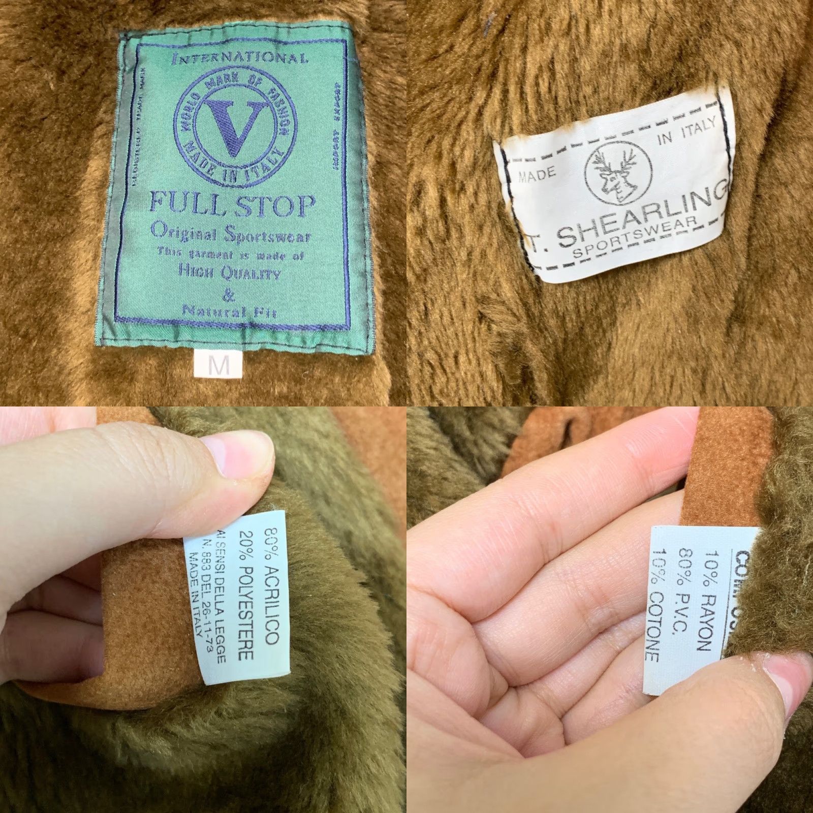 Doublet VINTAGE Full Stop Pea Coat Mens M Brown Shearling Lined Double Breasted Coat Size US M / EU 48-50 / 2 - 8 Thumbnail