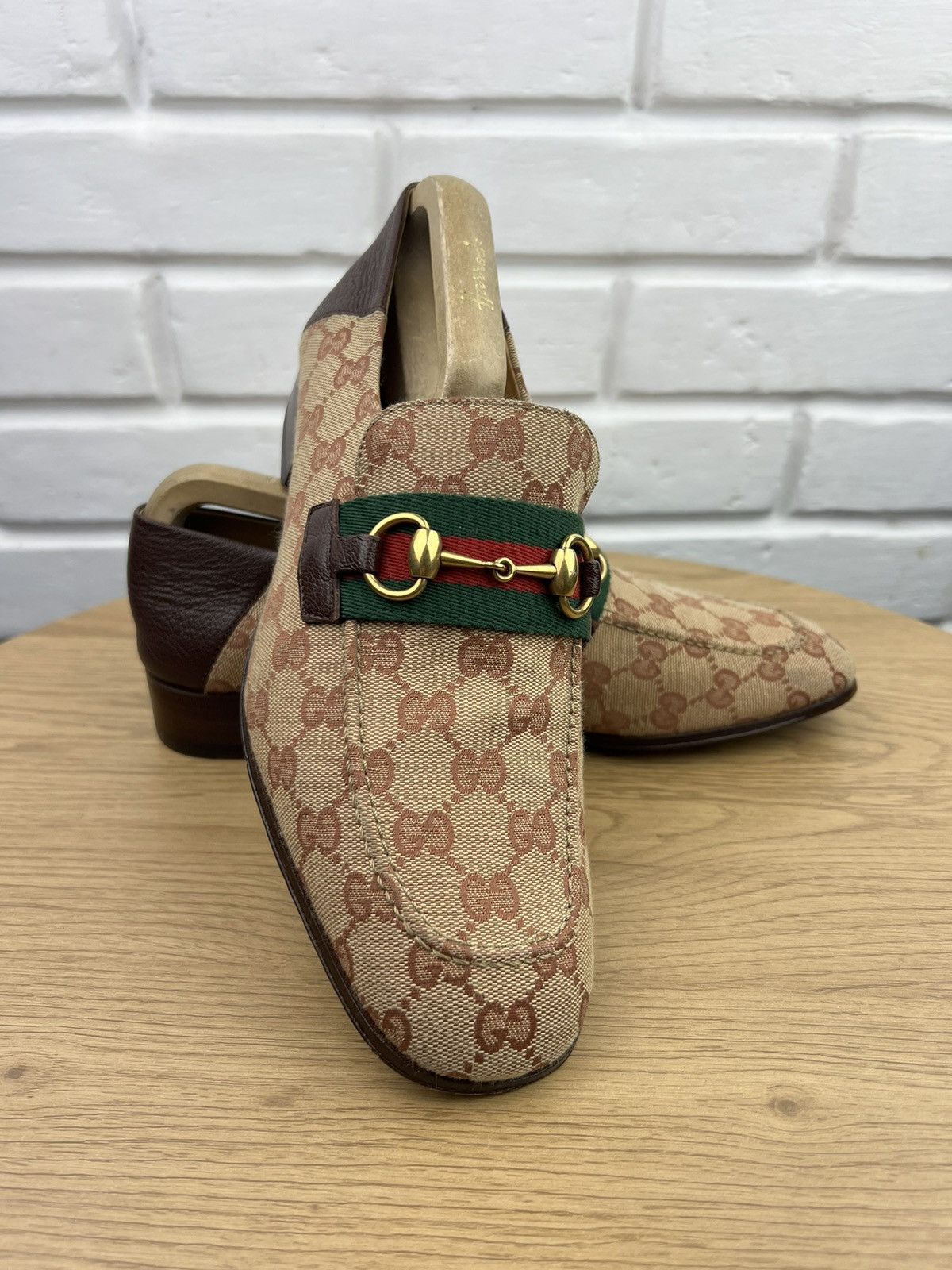 Gucci GUCCI Loafers Leather Shoes HORSEBIT Buckle GG Monogram Web Size US 9 / EU 42 - 3 Thumbnail