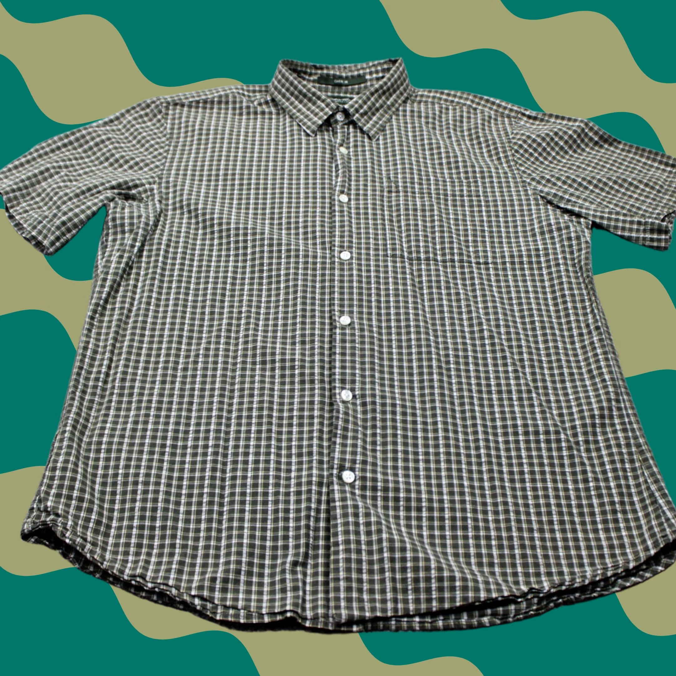 Eddie Bauer Eddie Bauer Shirt Men Large Green/Yellow/White Plaid Button-Up Short Sleeve Vintage No Size US L / EU 52-54 / 3 - 1 Thumbnail