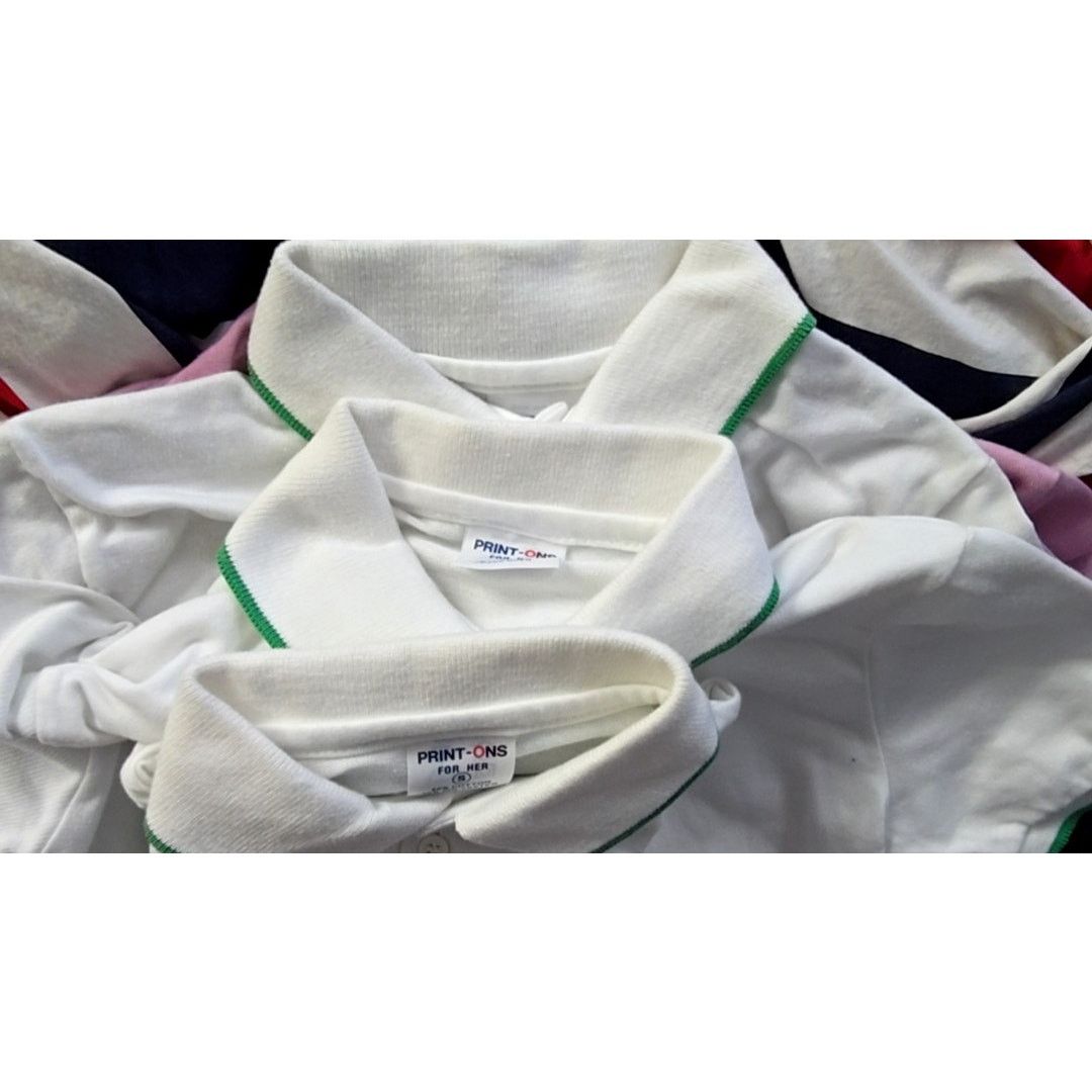 Vintage Vintage New Polo Print-Ons White Green Trim Small Shirt 80s Size S / US 4 / IT 40 - 5 Thumbnail
