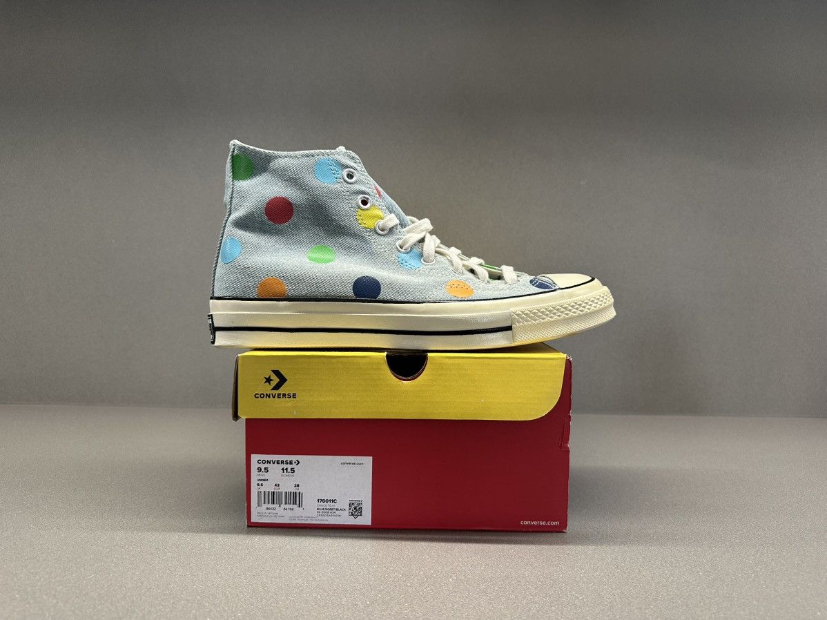Converse × Golf Wang Converse Chuck Taylor All-Star 70 Hi Golf Wang Denim Polka Size US 9.5 / EU 42-43 - 4 Thumbnail