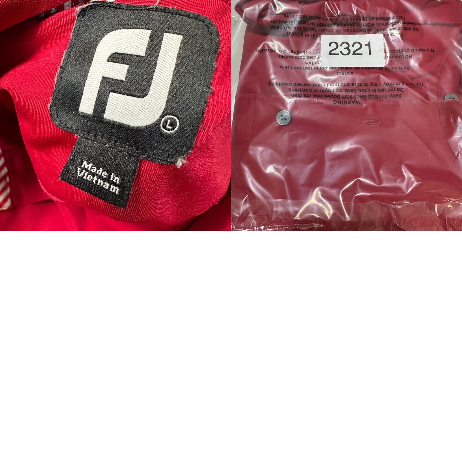 Footjoy FootJoy Polo Shirt Red Men's Large Golf Short Sleeve Collared Size US L / EU 52-54 / 3 - 8 Thumbnail