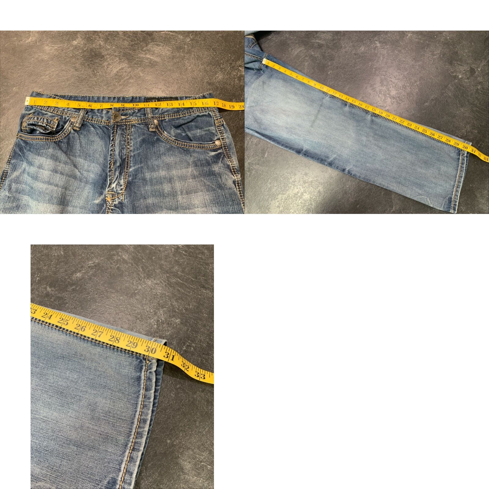 Denime Axel Jeans Mens 34x30 Slim Straight Denim Blue Regular Size US 34 / EU 50 - 8 Thumbnail