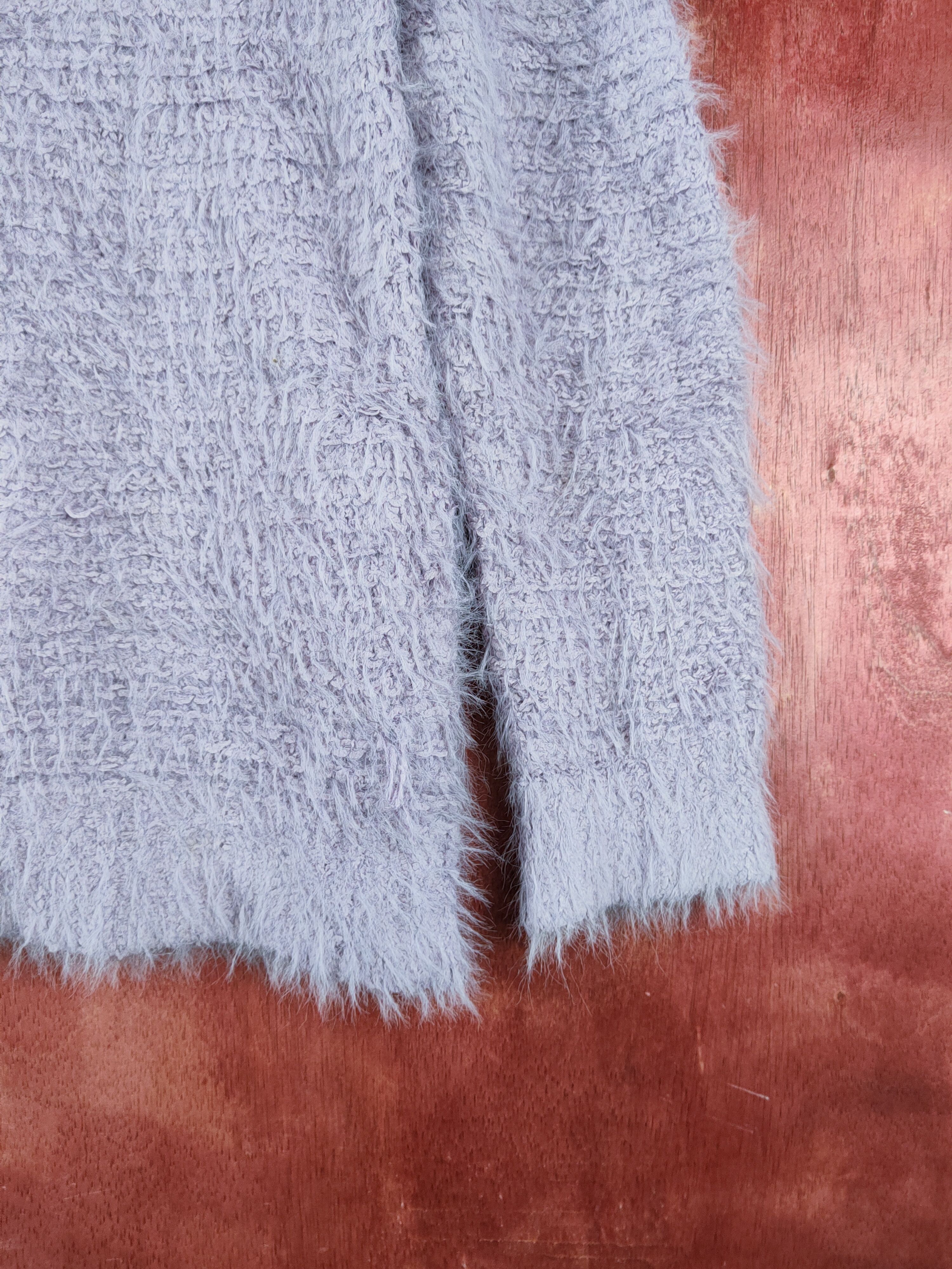 Homespun Knitwear × Japanese Brand Back Number Purple Shag Shaggy Fur Mohair Knitwear #S1920 Size L / US 10 / IT 46 - 6 Thumbnail