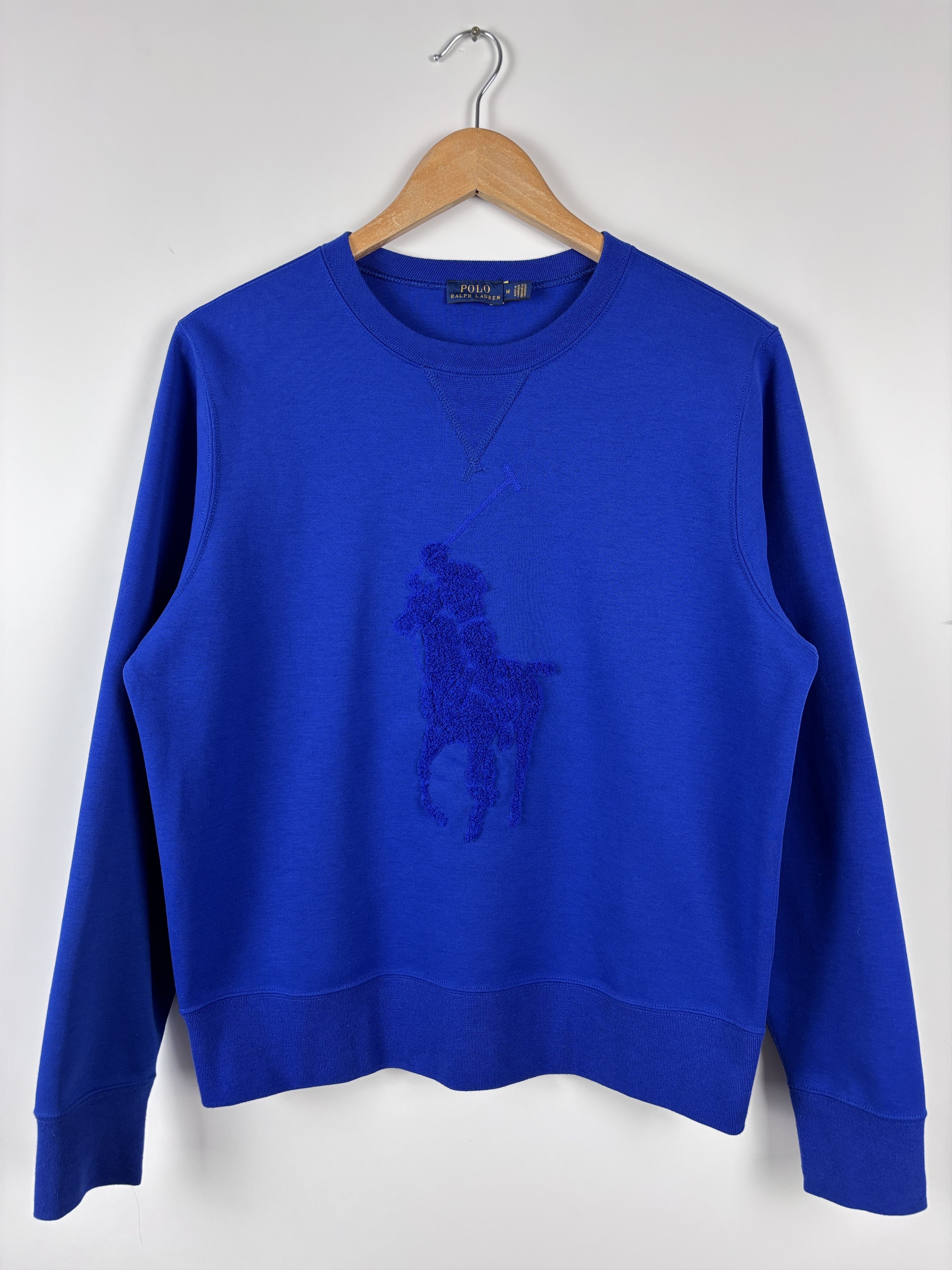 Polo Ralph Lauren Polo Ralph Lauren Big Logo Blue Sweatshirt Pullover Size M Size M / US 6-8 / IT 42-44 - 1 Thumbnail