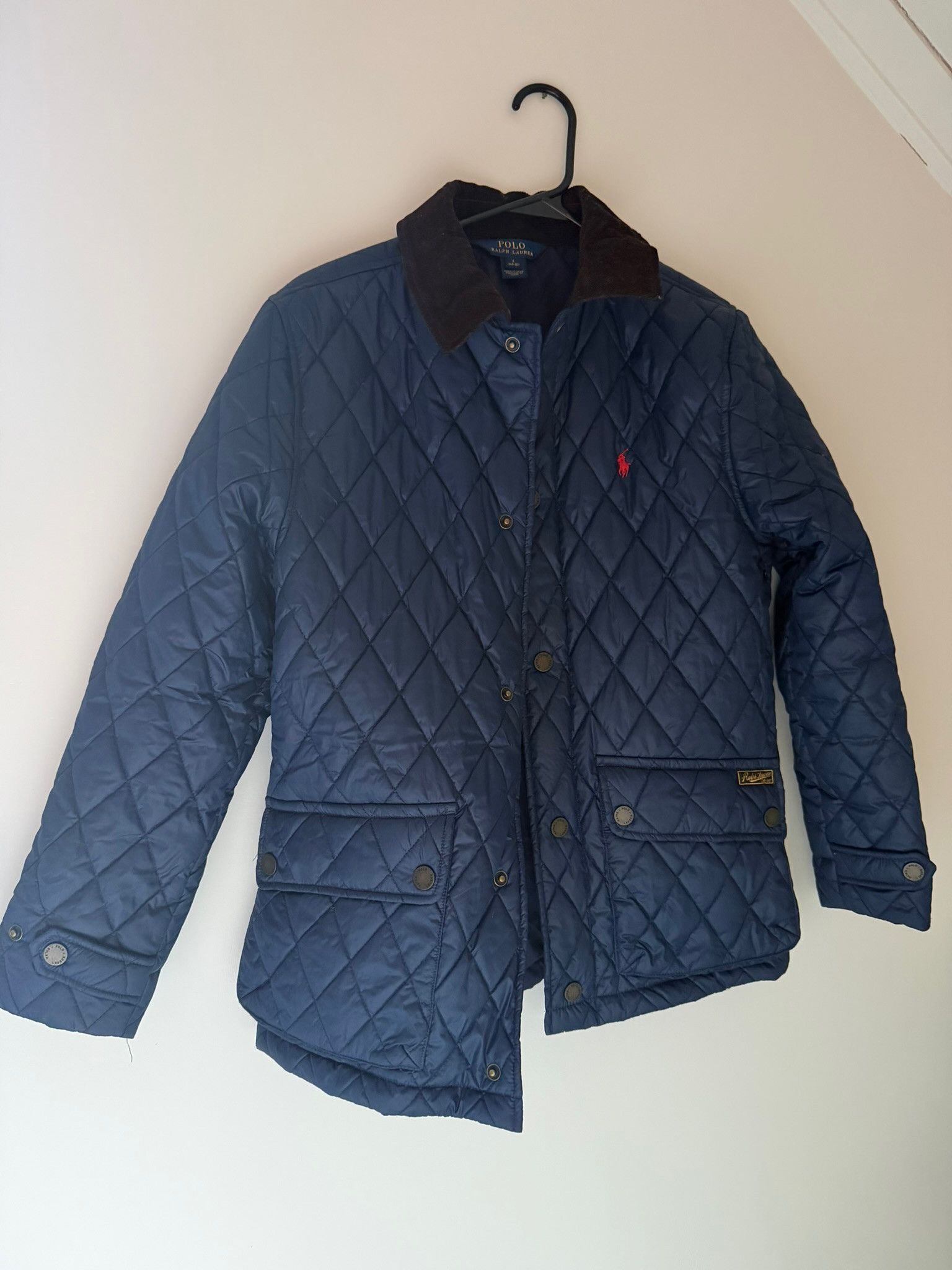 Polo Ralph Lauren Polo Ralph Lauren AUTH Blue Diamond-Quilted Jacket Size US S / EU 44-46 / 1 - 4 Thumbnail