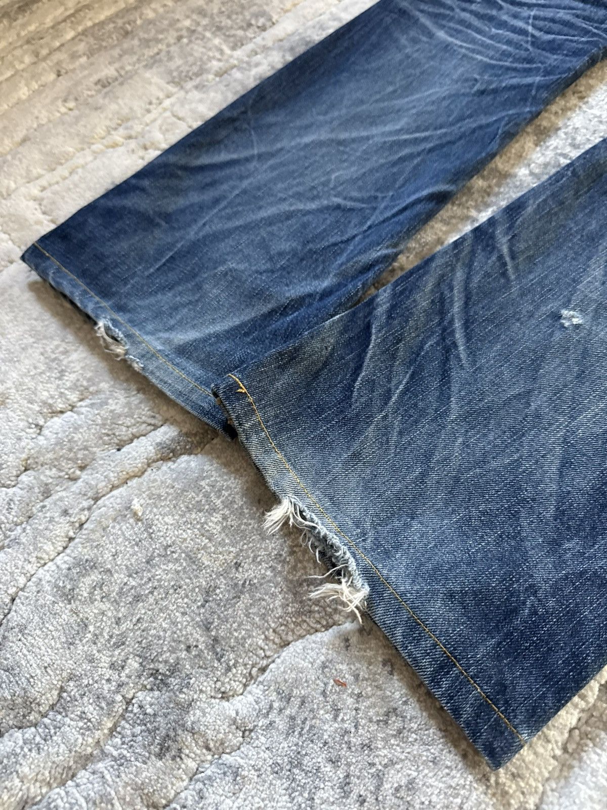 If Six Was Nine 2000s Lolita Japan Studded Pyramid Whiskers Flared Jeans Size US 30 / EU 46 - 18 Thumbnail