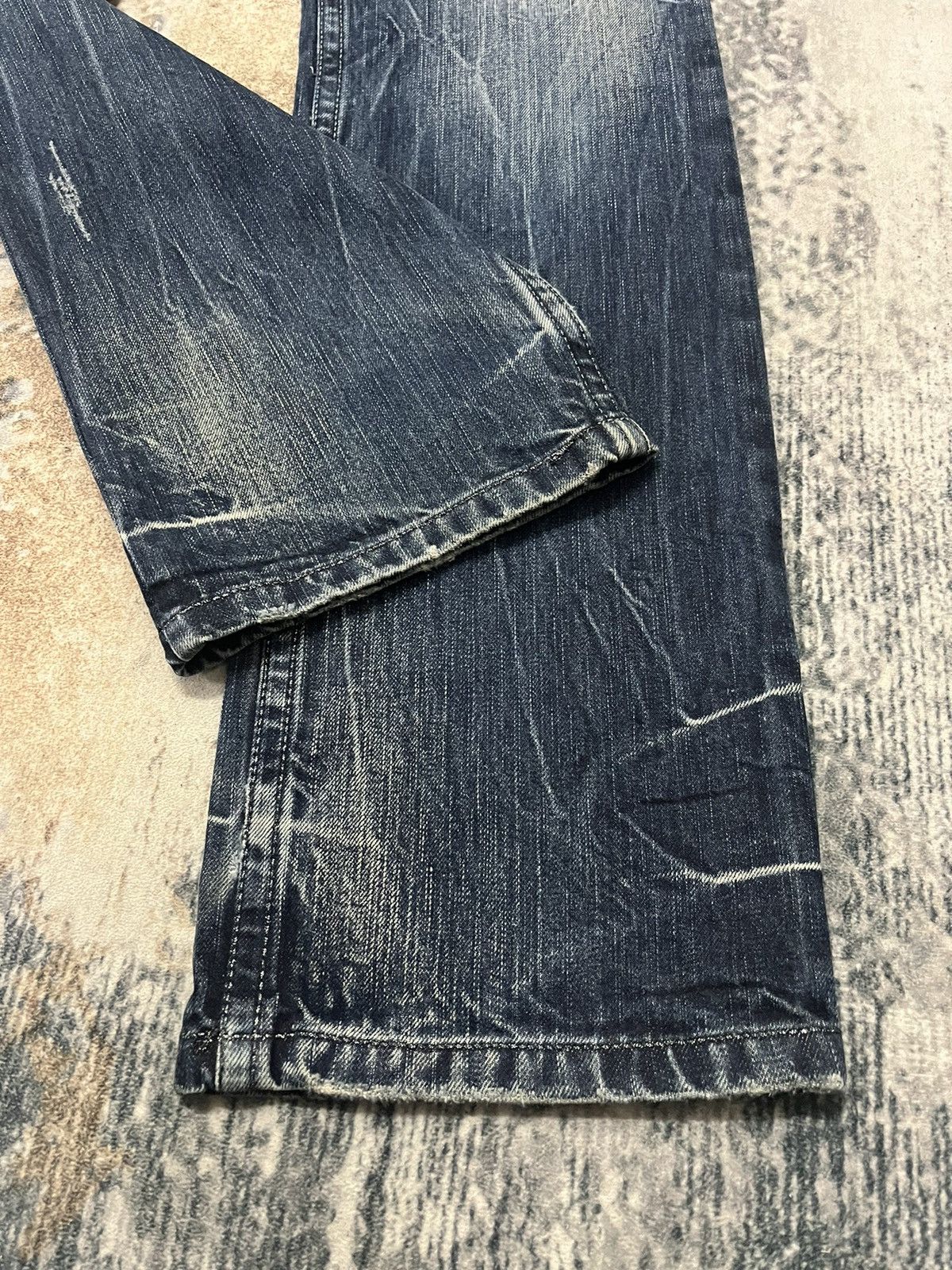 Japanese Brand × Vintage Pasta Denim Embroidered Zipper Pocket Jeans Pant Denim Size US 33 - 4 Thumbnail
