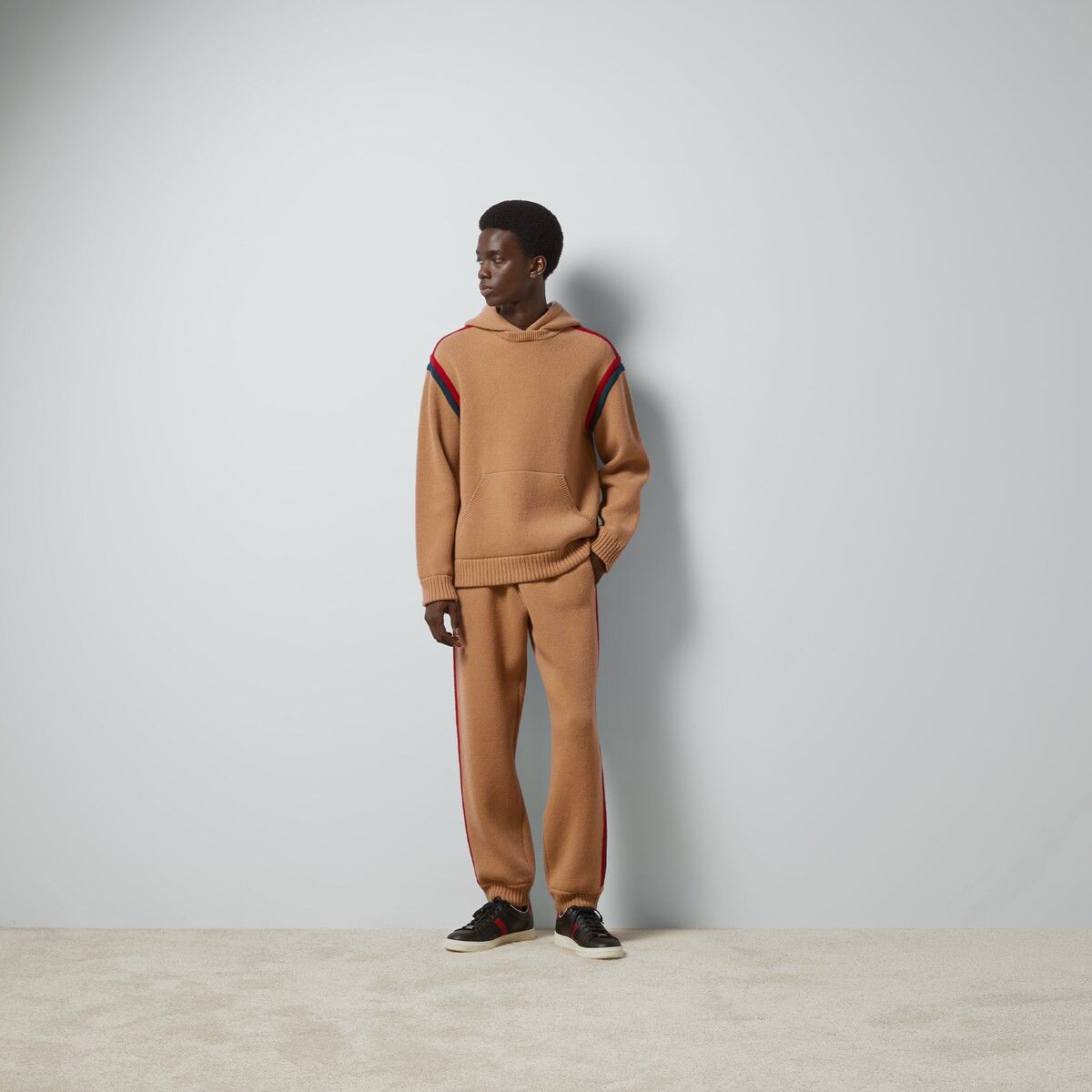 Gucci XS - Gucci Wool Pants Tan Brown Red Green Web Size US 28 / EU 44 - 2 Thumbnail