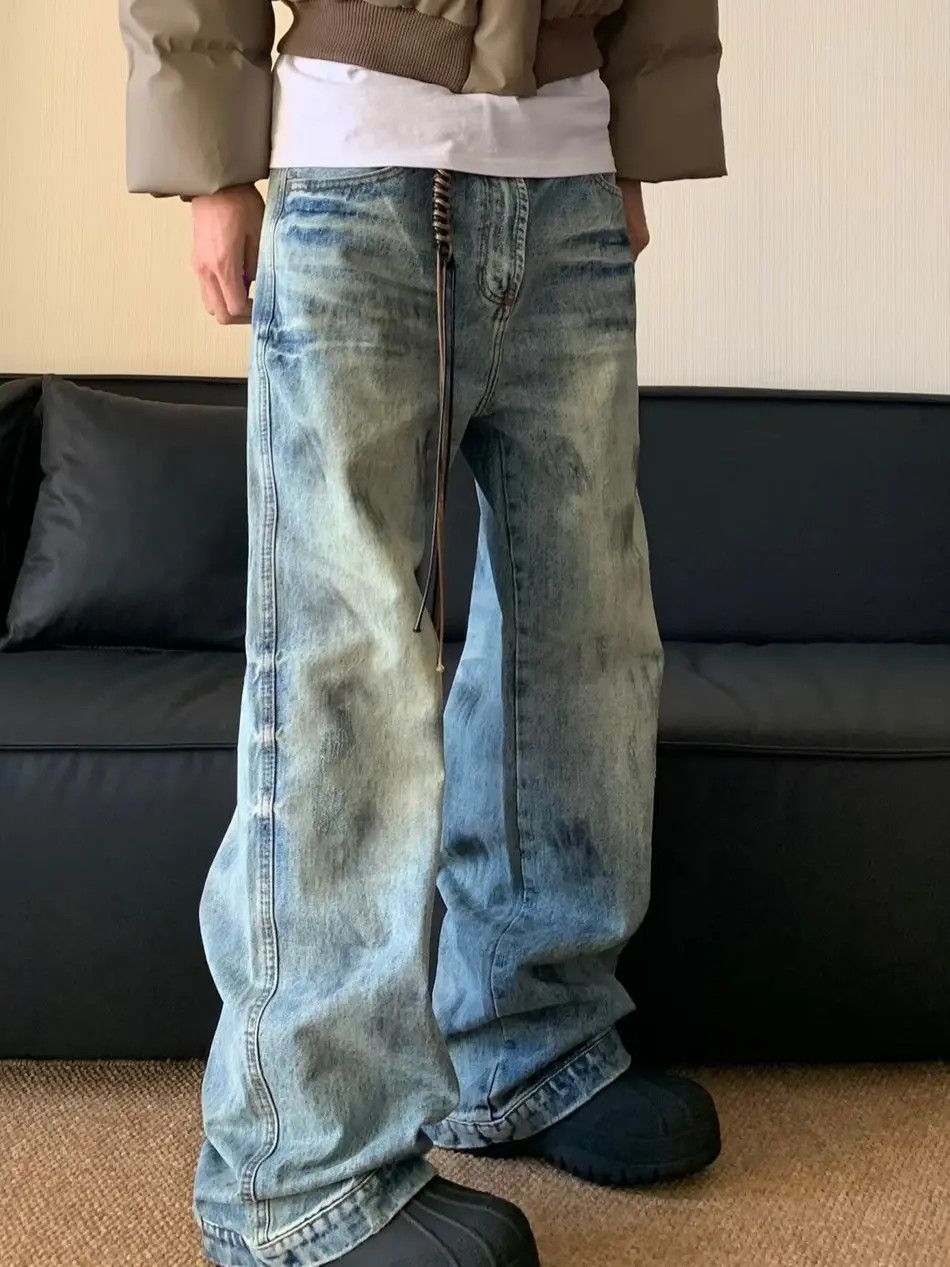 Japanese Brand × Jean Retro straight blue high street jeans Size US 32 / EU 48 - 1 Thumbnail