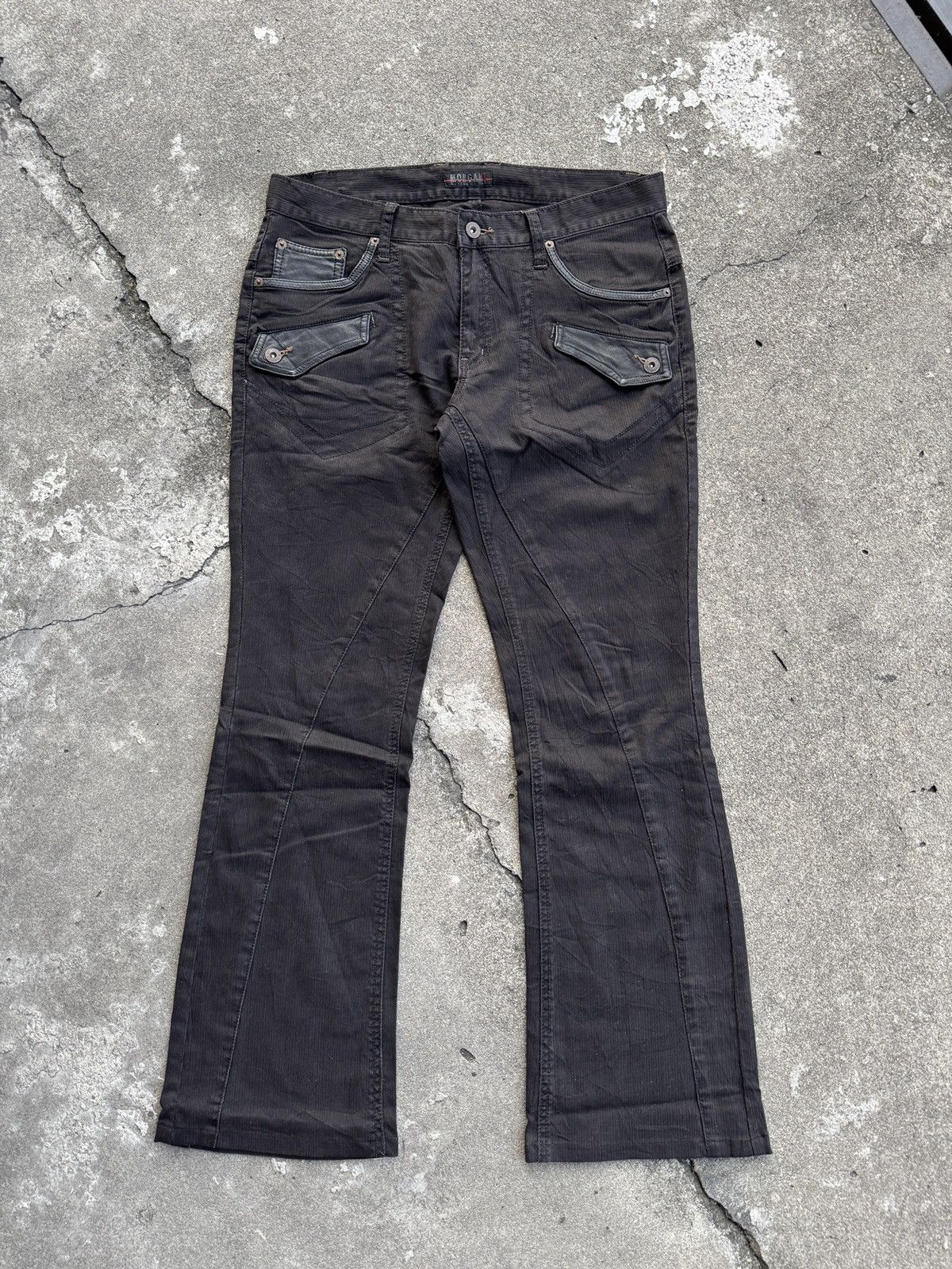 Japanese Brand Morgan Homme Flare Pants Size US 34 / EU 50 - 1 Thumbnail