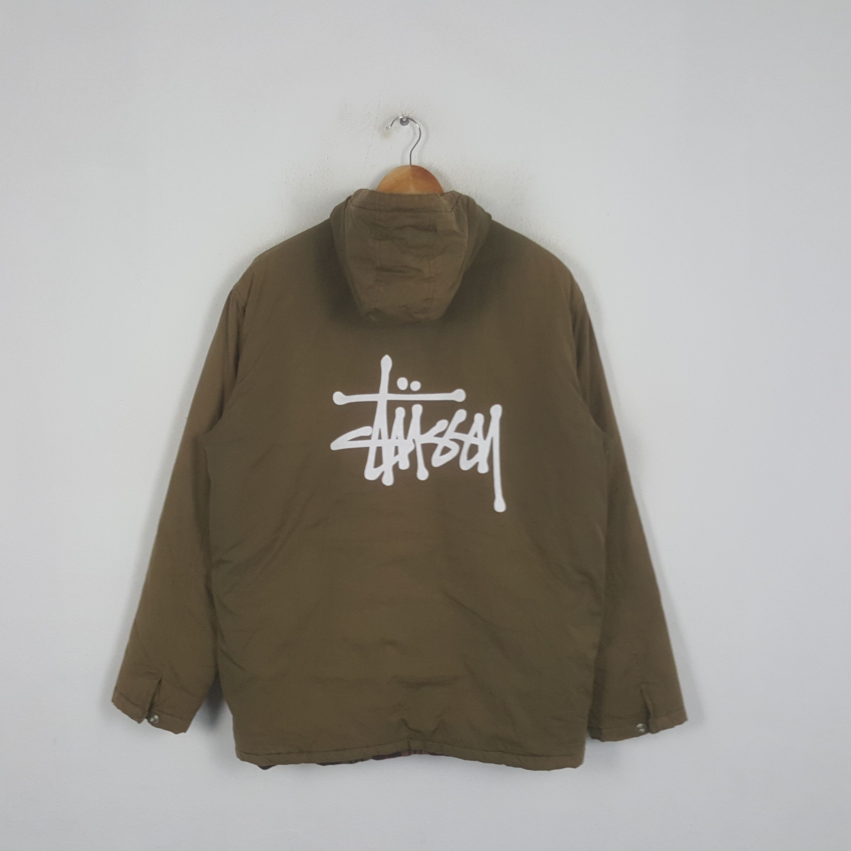 Vintage Stussy American Streetwear Military Style Jacket