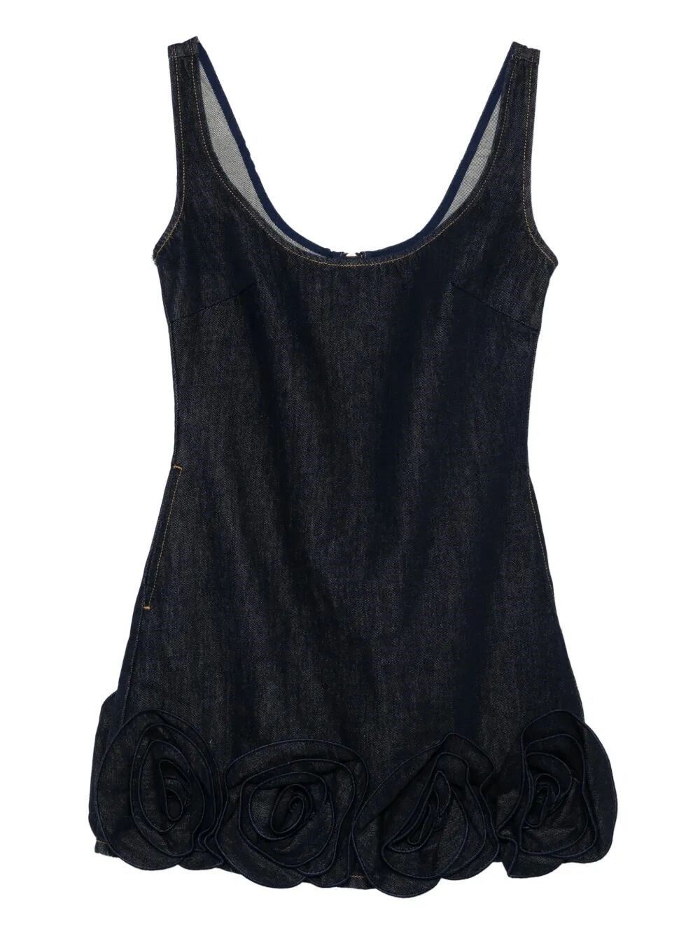 Self-Portrait Denim 3D Flower Mini Dress Size M / US 6-8 / IT 42-44 - 1 Thumbnail