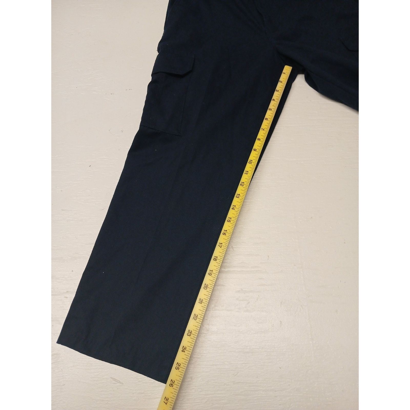 Cintas Cintas (29) Navy Blue Comfort Flex Work Uniform Jeans/Pants Size 29" - 3 Thumbnail