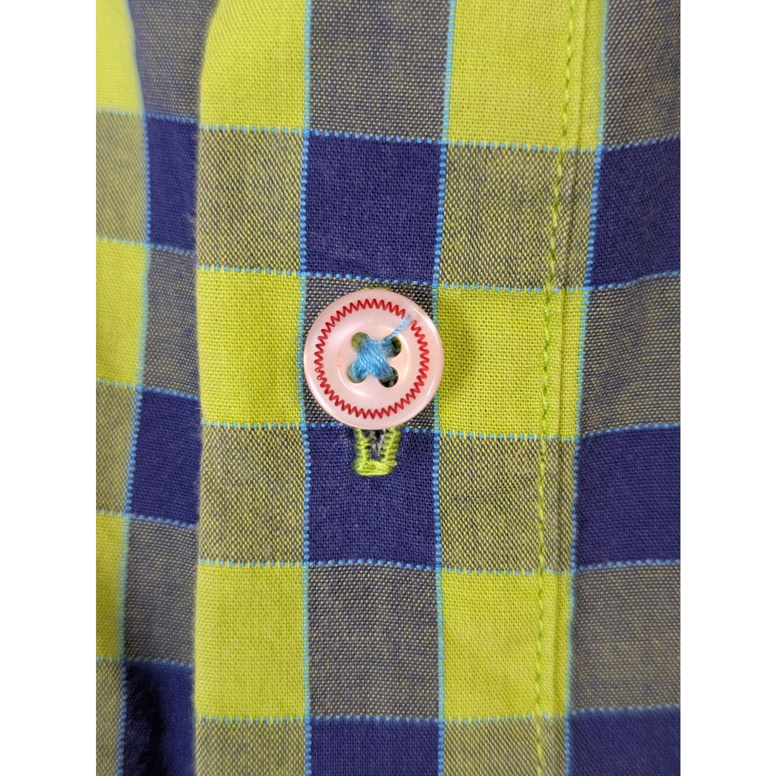 Robert Graham Robert Graham Shirt Green Blue Plaid Gingham Bright Bold Size US L / EU 52-54 / 3 - 5 Thumbnail