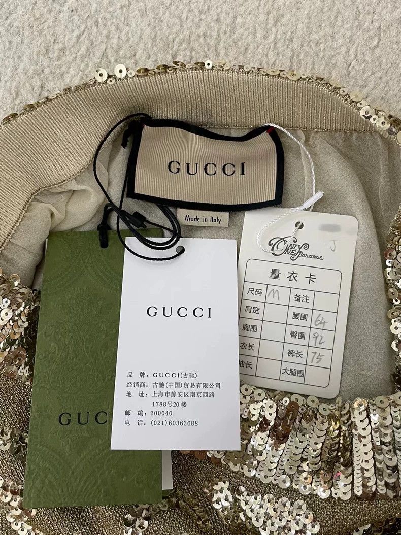 Gucci Gucci SizeM Diamond gold thread jacquard skirt Size 42" / US 20 - 3 Thumbnail