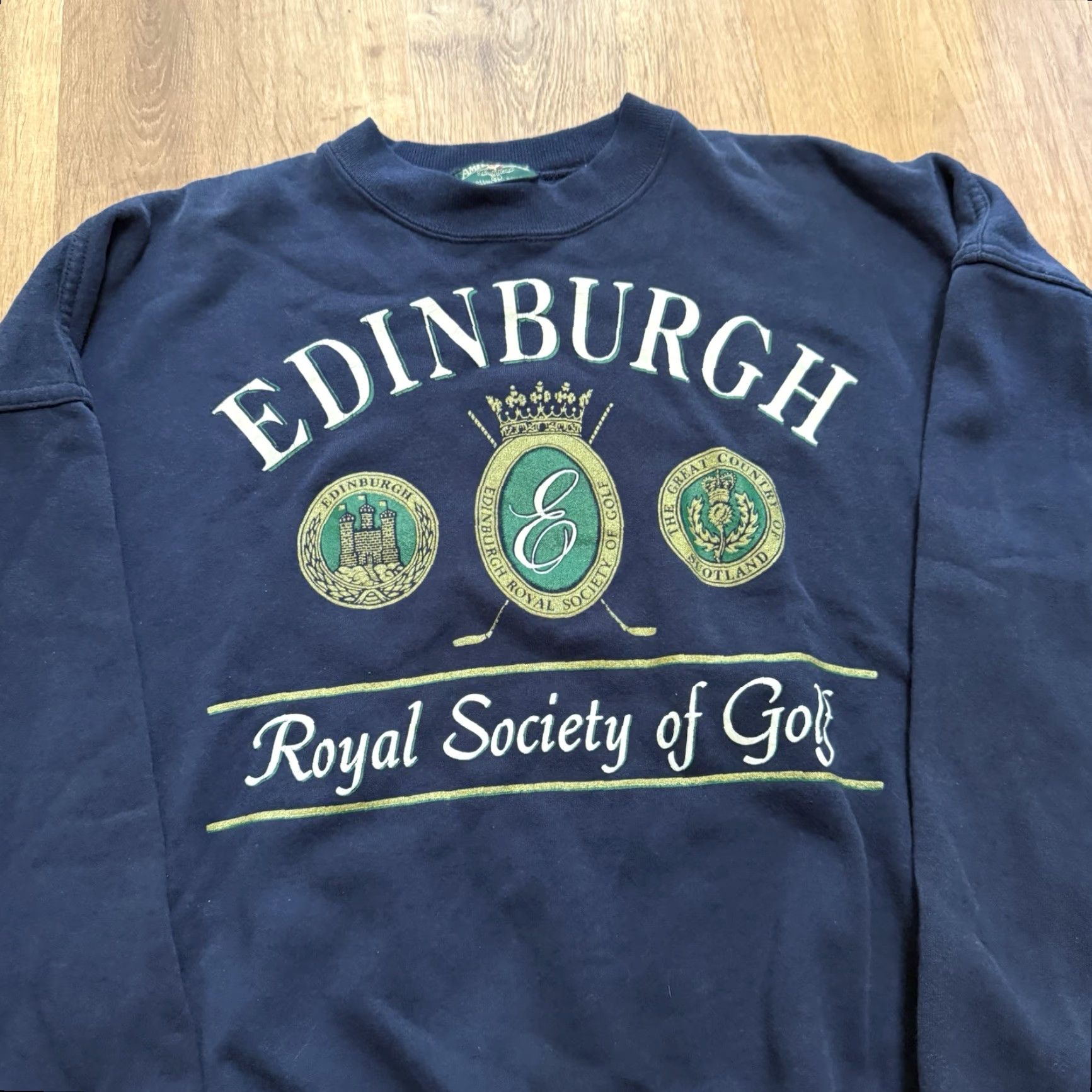 American Eagle Outfitters VINTAGE American Eagle Outfitters Edinburgh Royal Society Of Golf Sweatshirt Mens XL Blue 90s Pullover Classic Retro Outdoor Casual Sweatshirt Size US XL / EU 56 / 4 - 4 Thumbnail