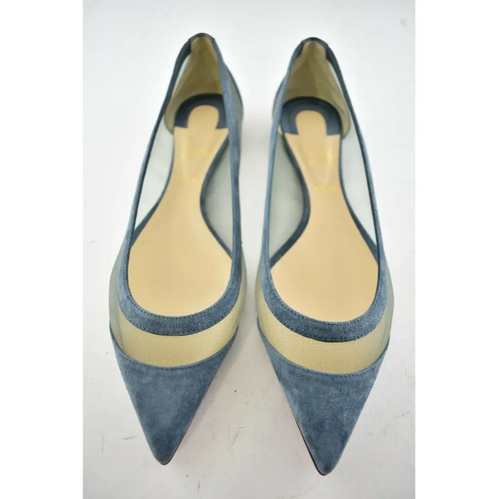 Christian Louboutin Christian Louboutin Galativi Blue Suede Mesh Pointed Size US 6.5 / IT 36.5 - 5 Thumbnail