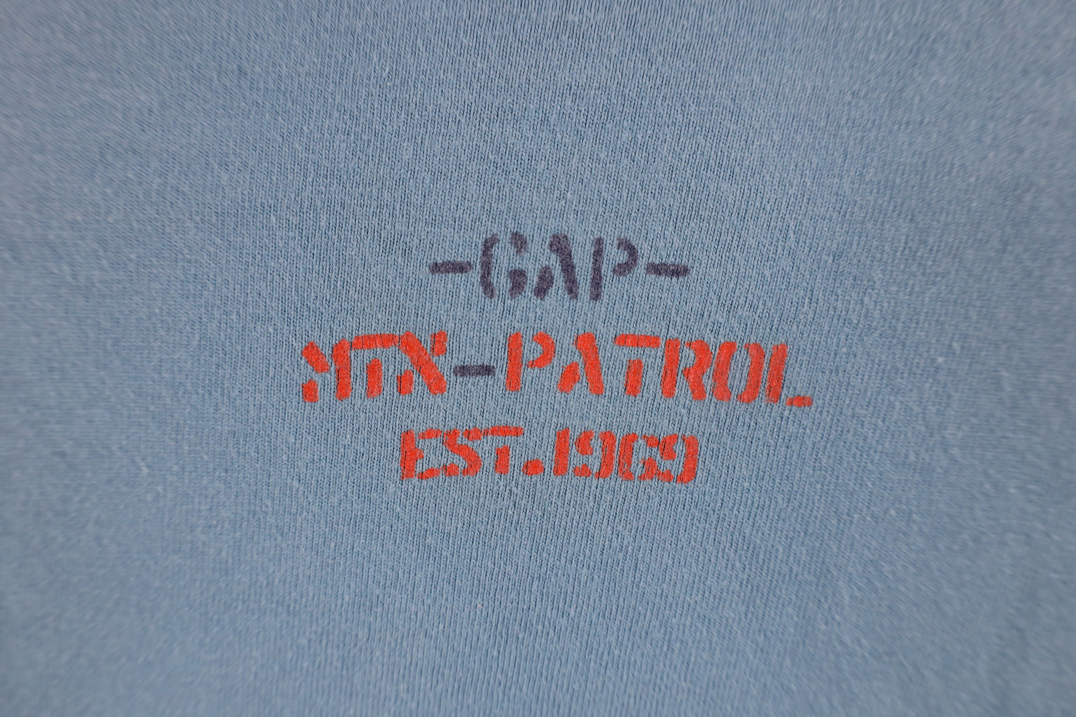 Gap × Vintage Vintage 90s Y2K Gap Patrol Skiing Long Sleeve T-Shirt Blue Size US M / EU 48-50 / 2 - 9 Thumbnail