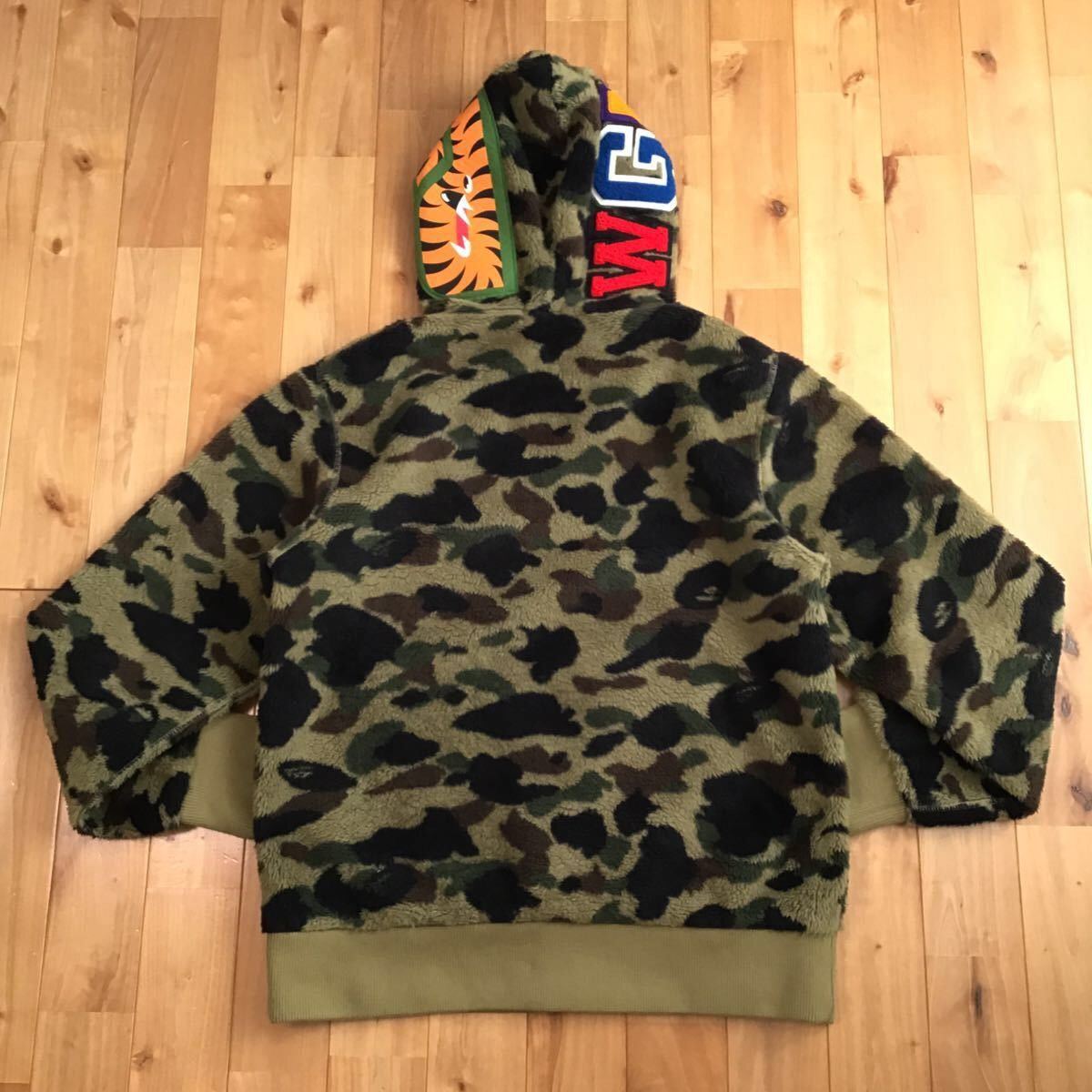 Bape BAPE Boar Shark full zip hoodie 1st camo green a bathing ape Size US XL / EU 56 / 4 - 2 Thumbnail