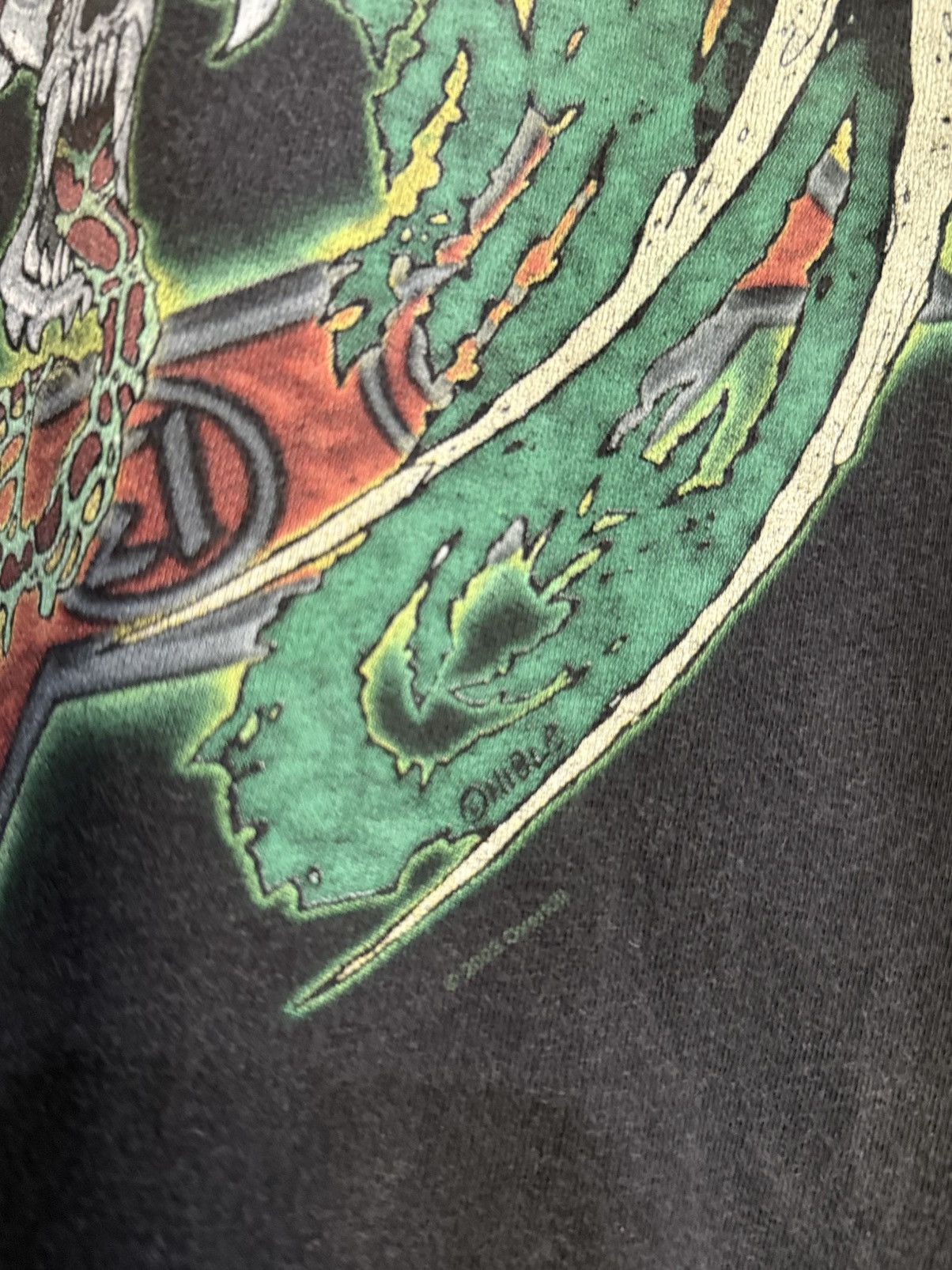 Band Tees Thrashed Vintage Overkill American Thrash Metal Sun Faded T Size US L / EU 52-54 / 3 - 3 Thumbnail