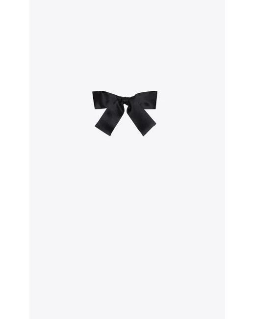 Saint Laurent Paris o1s1wg110824 Size: OS / Double Bow Tie Silk Satin in Black Size ONE SIZE - 1 Preview