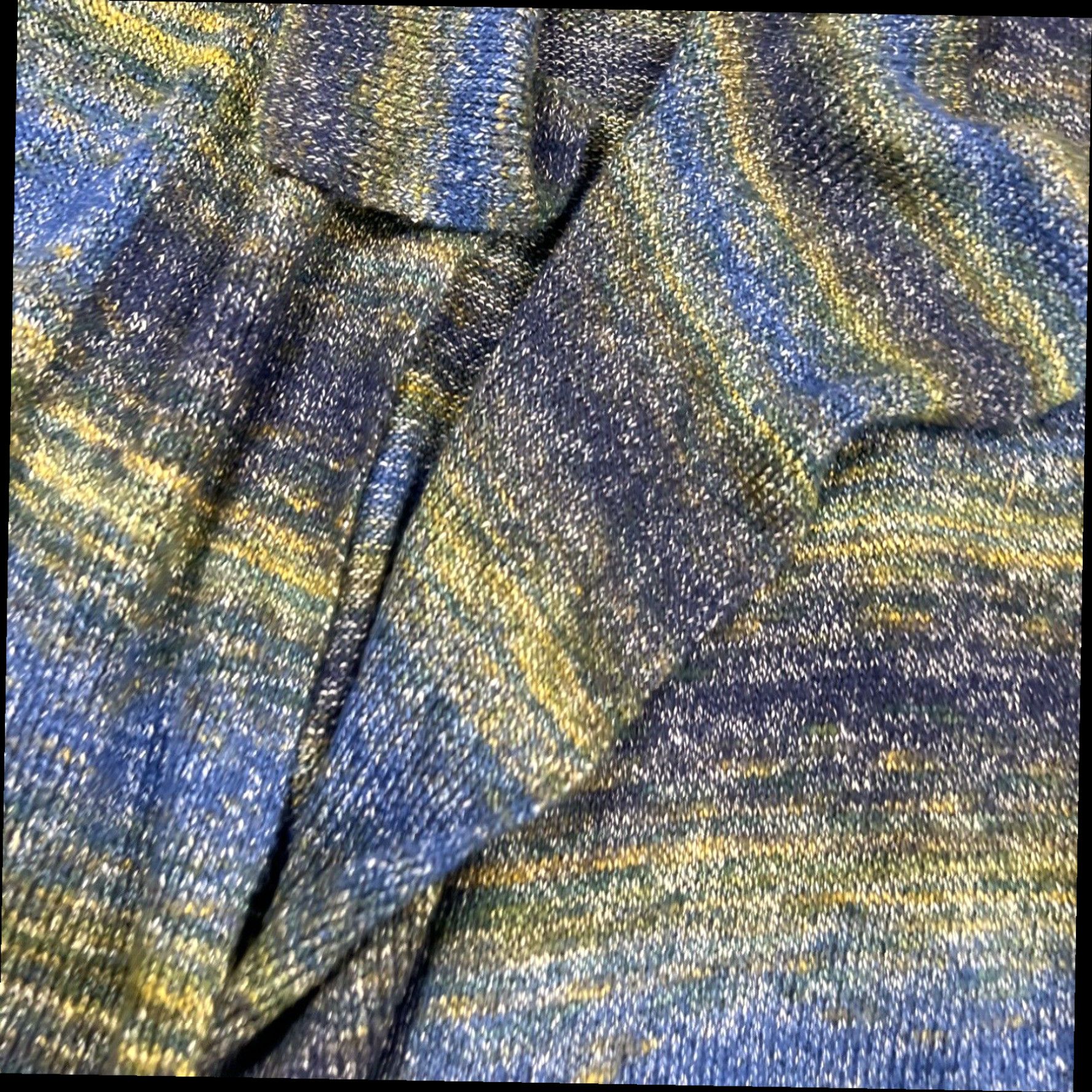 Vintage Ruby Rd Blue Green Striped Open Front Cardigan Sweater Womens Size 1X Size XL / US 12-14 / IT 48-50 - 4 Thumbnail