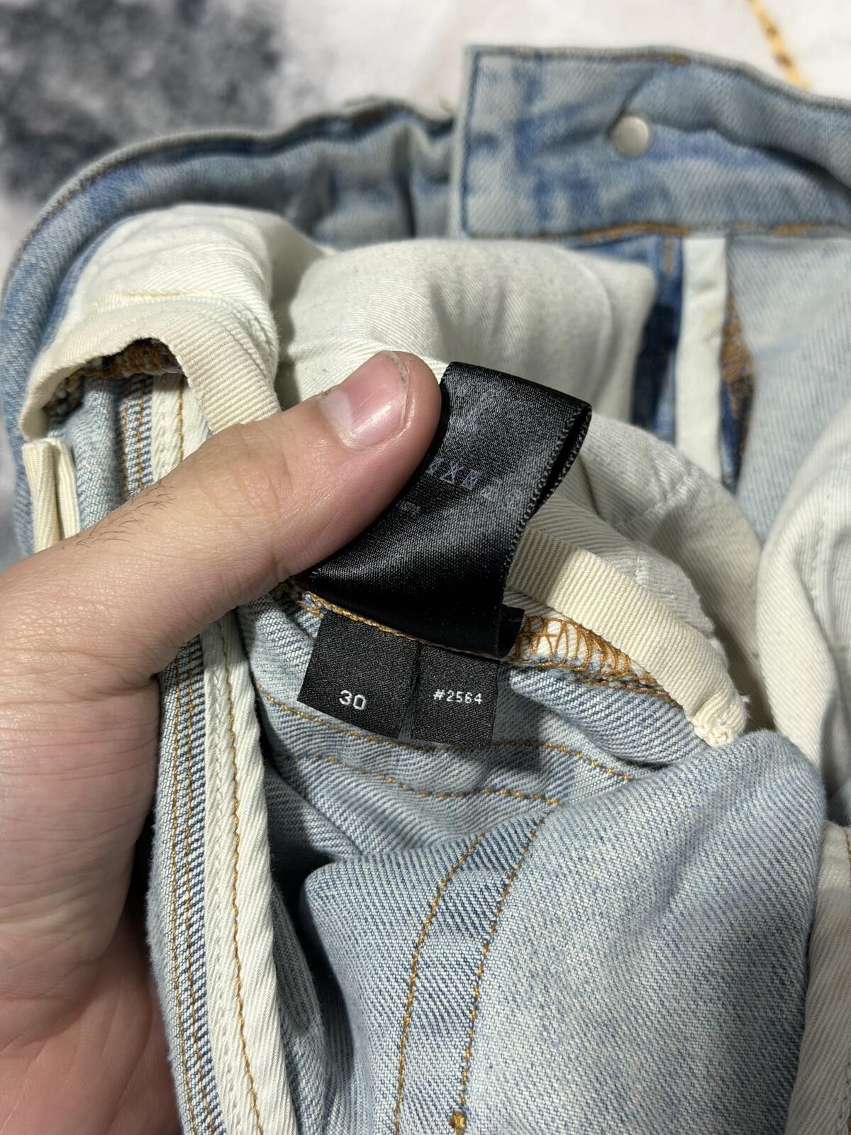 Amiri Amiri Aged Black Flames Indigo Denim - Sz30 Size US 30 / EU 46 - 6 Thumbnail