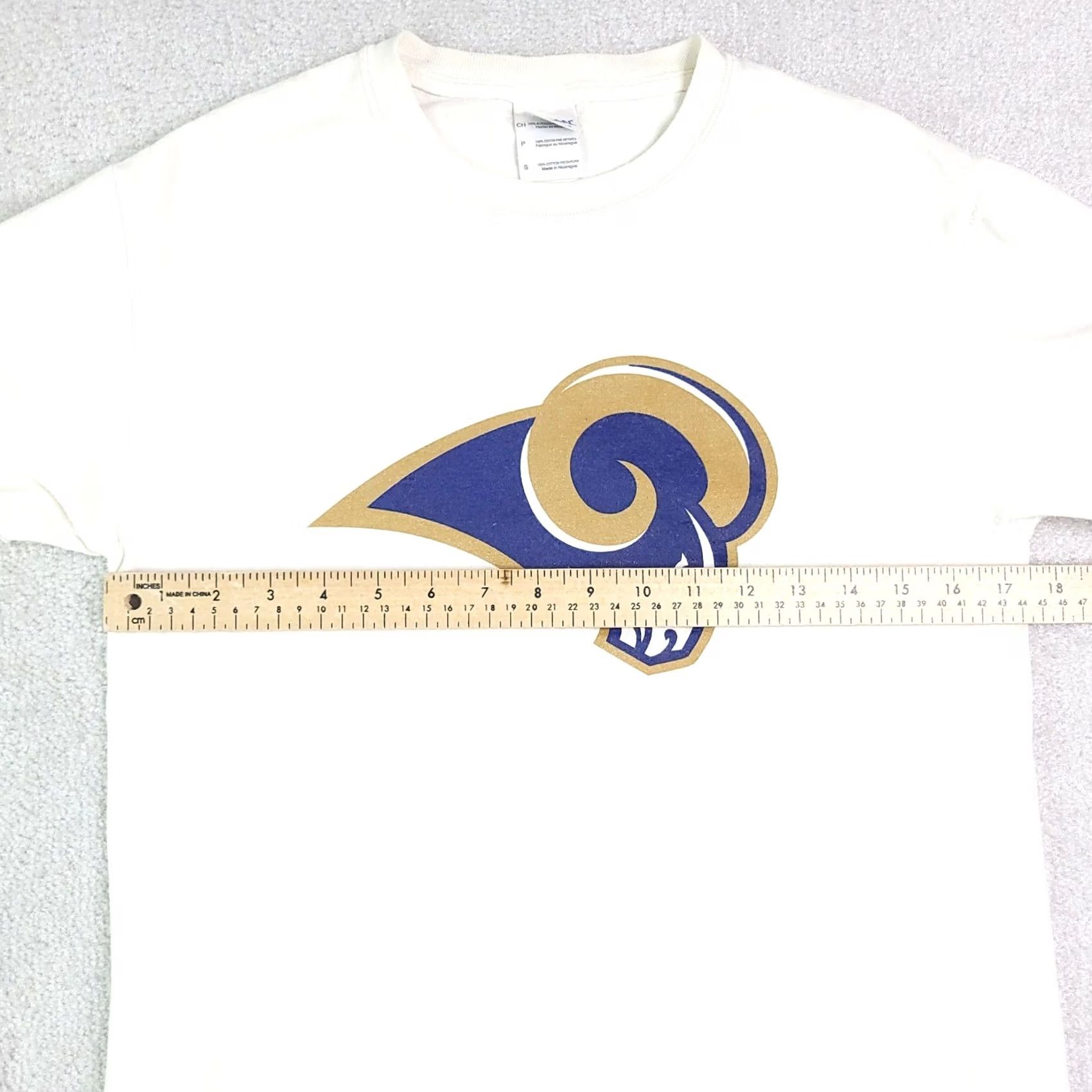 Gildan Gildan Heavy Cottn NFL Rams 4-H Shirt Adult Small White Short Sleeve T SEE PHOTO Size US S / EU 44-46 / 1 - 3 Thumbnail