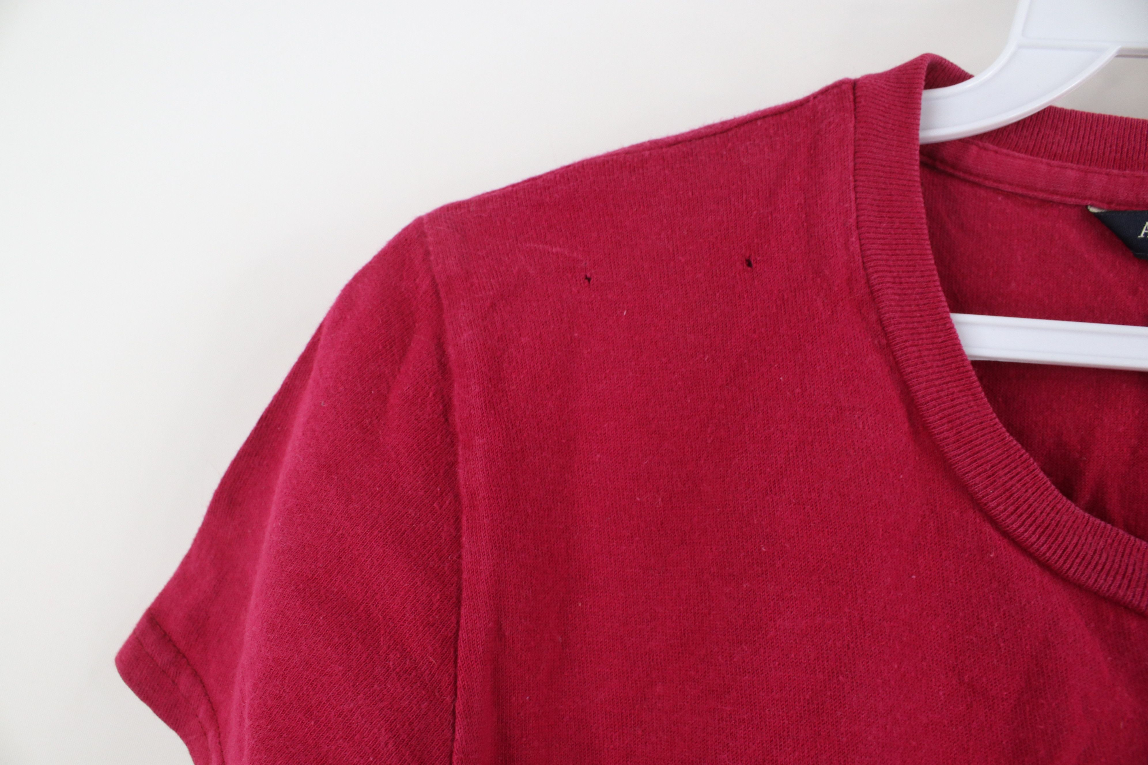 Abercrombie & Fitch × Vintage Vintage 90s Y2K Abercrombie & Fitch Surfboard T-Shirt Red Size L / US 10 / IT 46 - 5 Thumbnail