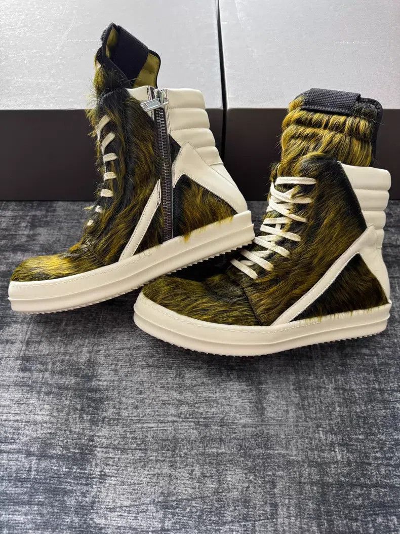 Rick Owens RICK OWENS Washed Green Horsehair Triangular Design Size US 8 / EU 41 - 4 Thumbnail