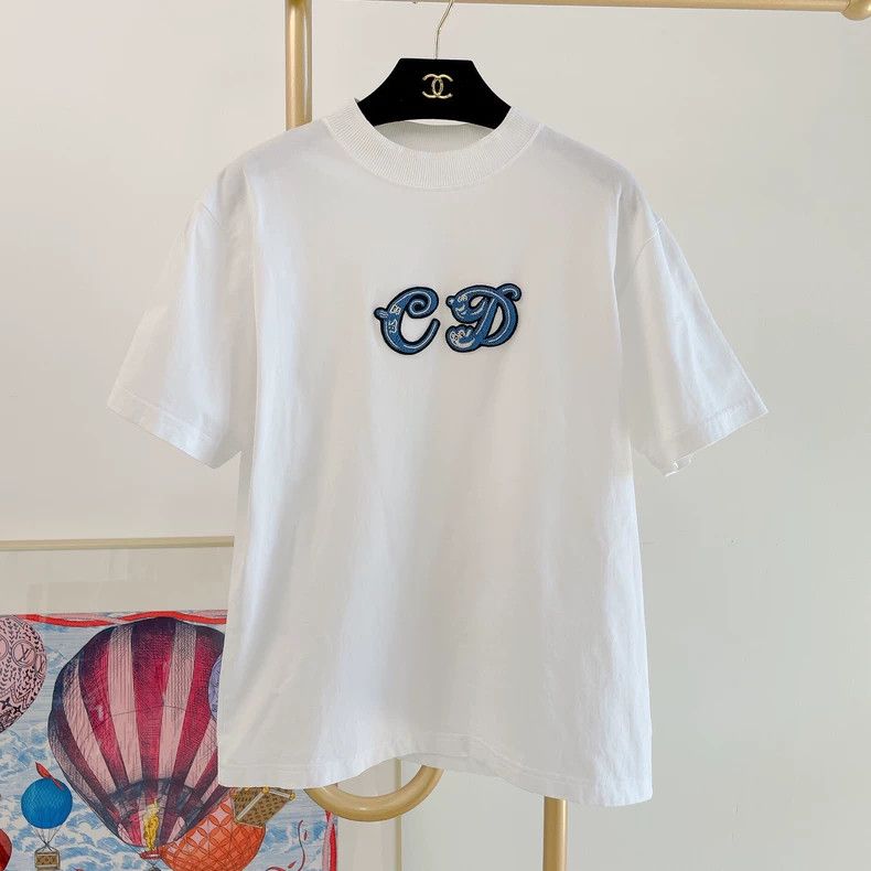 Dior Co-branded beaded short-sleeved T-shirt 2504-Nextarrow